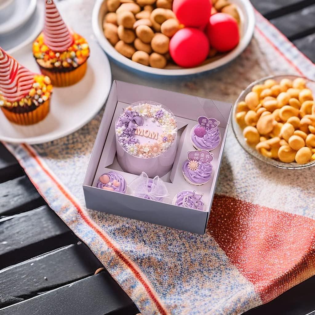 Caja Bento para Pastel y 5 Cupcakes WOO LOVE 25.4x25.4x12.7cm