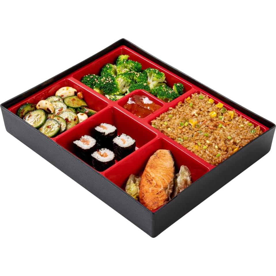 Contenedor de Almuerzo Restaurantware 6 Compartimentos 31x25 cm