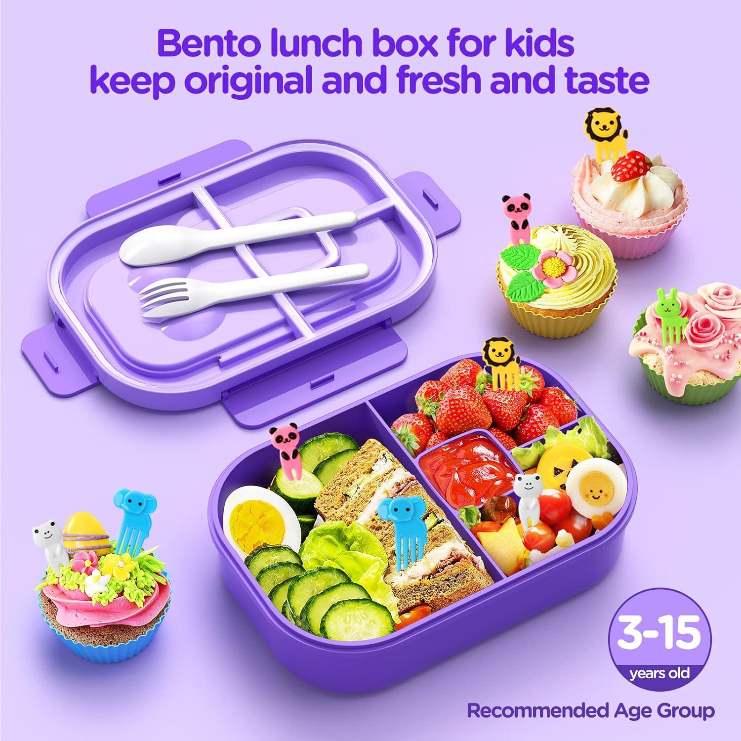 Caja de Almuerzo Bento Jelife 1300ml Morado a Prueba de Fugas