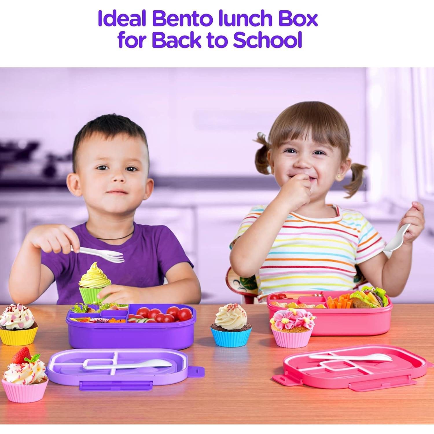 Caja de Almuerzo Bento Jelife 1300ml Morado a Prueba de Fugas