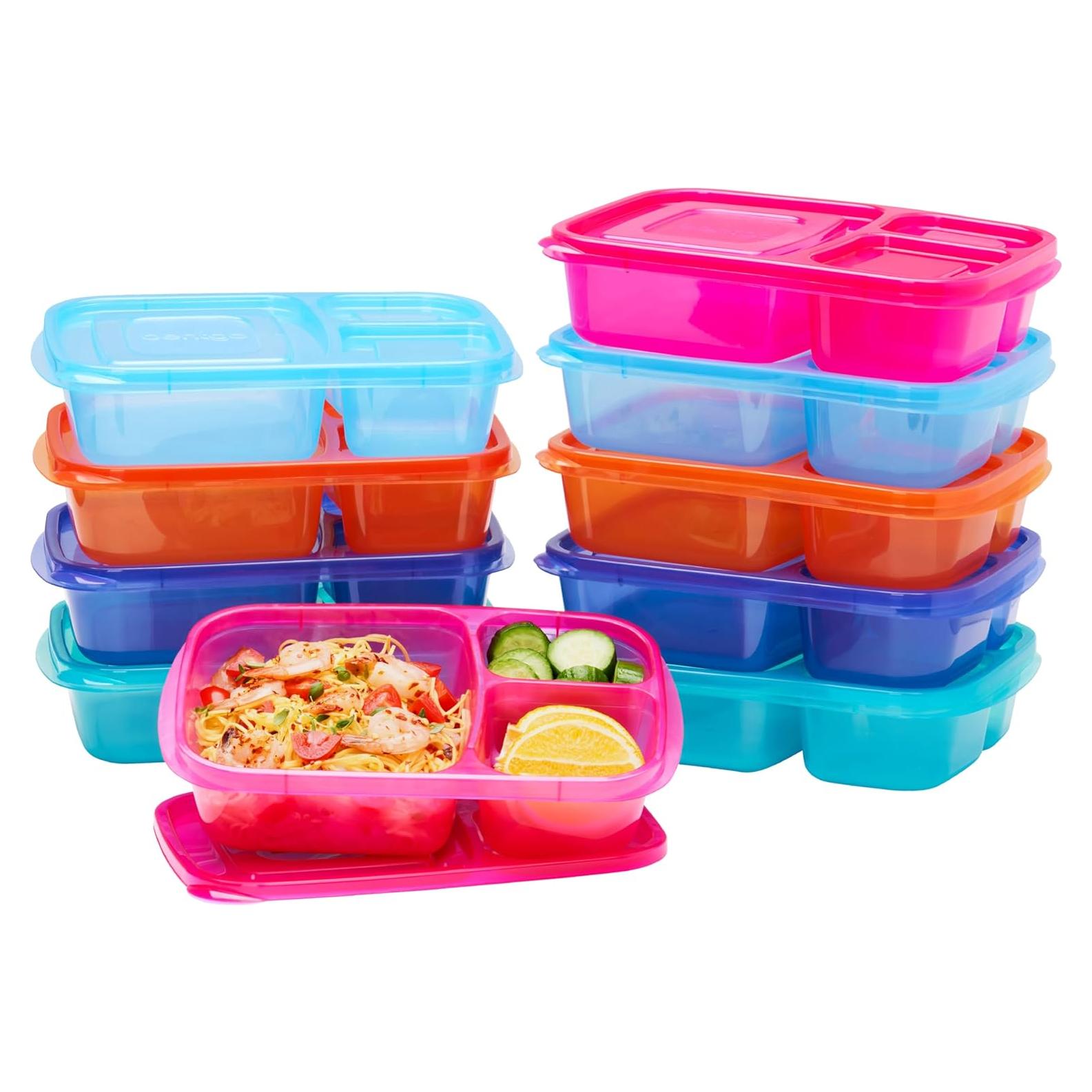 Bentgo Easyboxes Set de 10 Contenedores Almuerzo 3 Compartimentos
