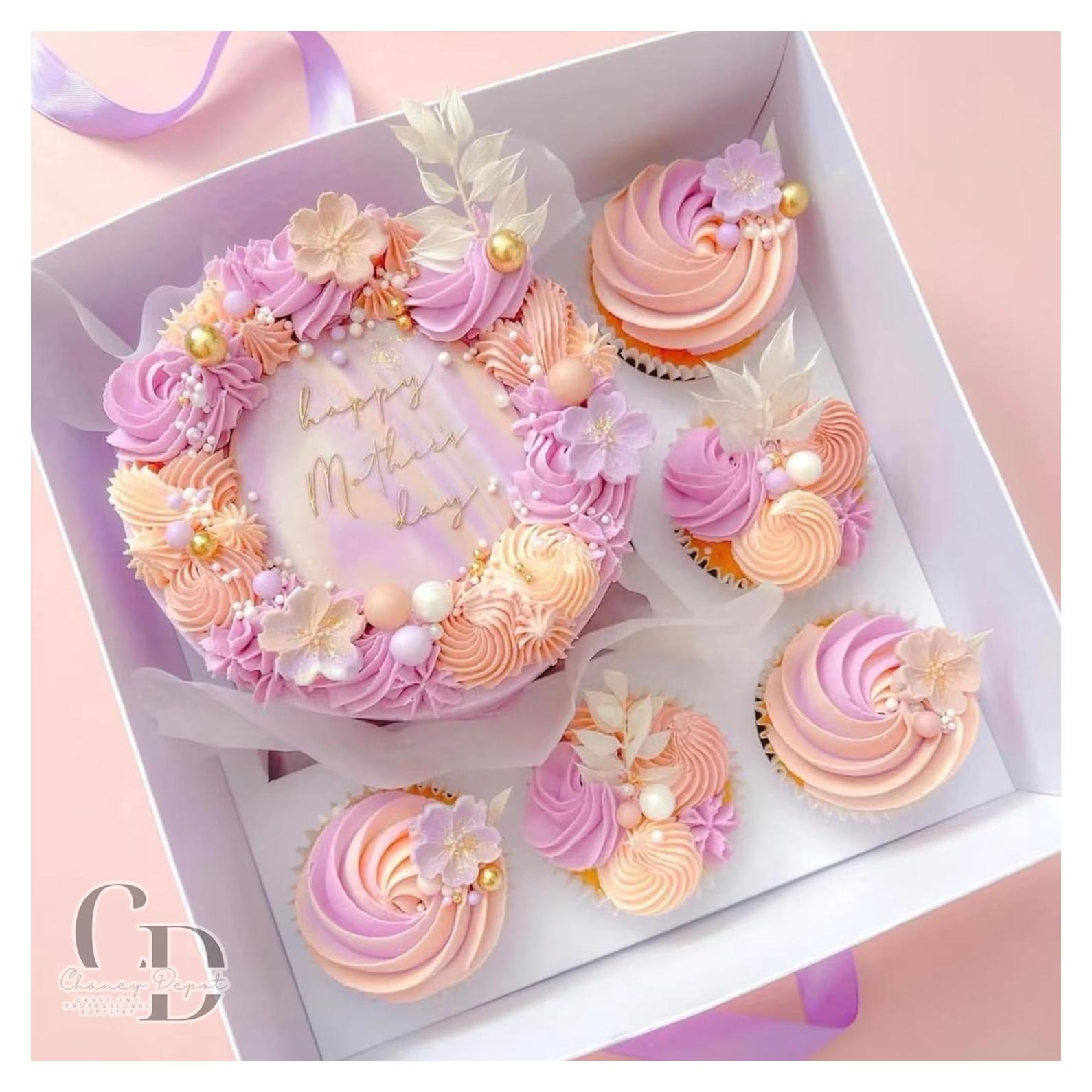 5 Cajas Bento para Cupcakes y Pastel Genérico 25.4x25.4cm