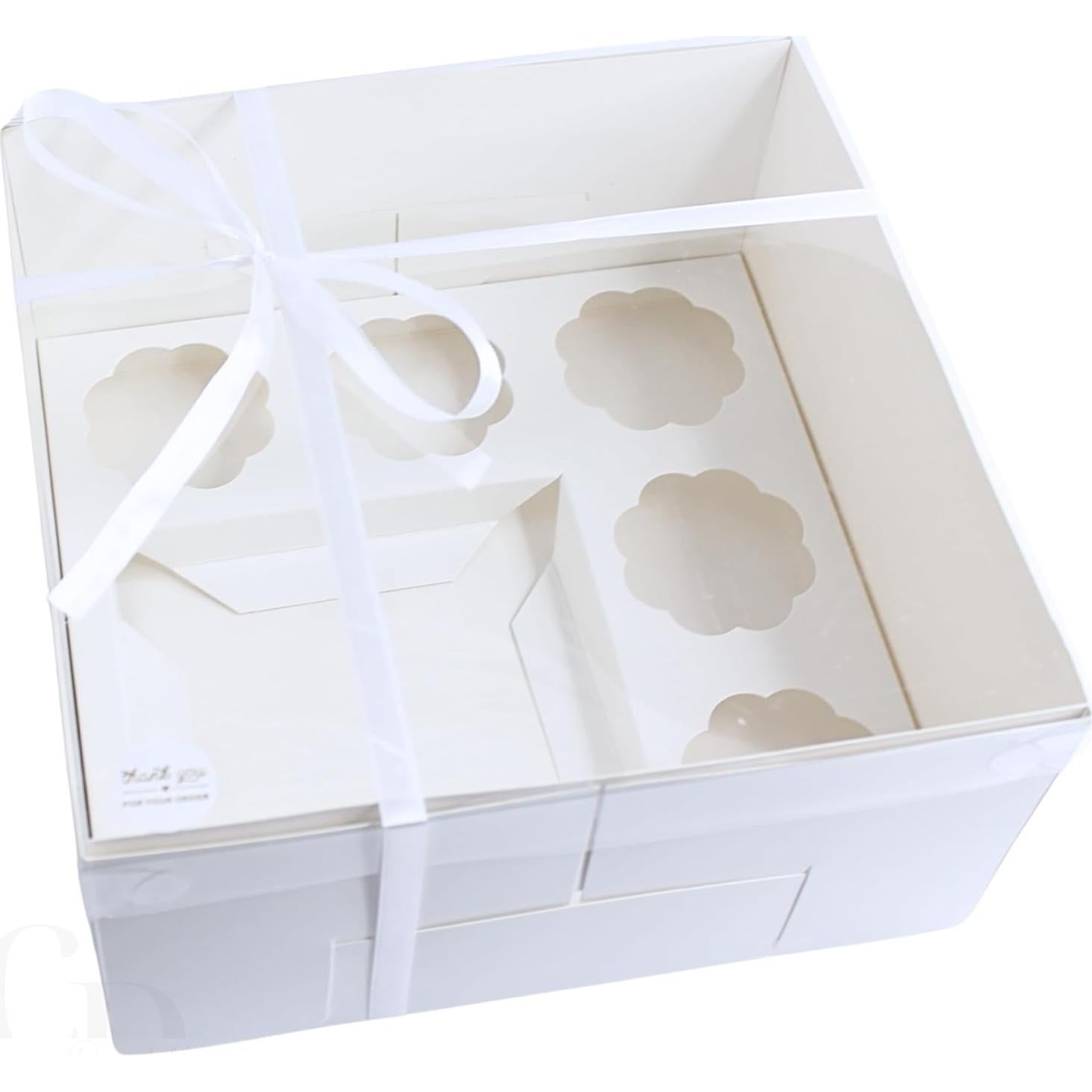 5 Cajas Bento para Cupcakes y Pastel Genérico 25.4x25.4cm