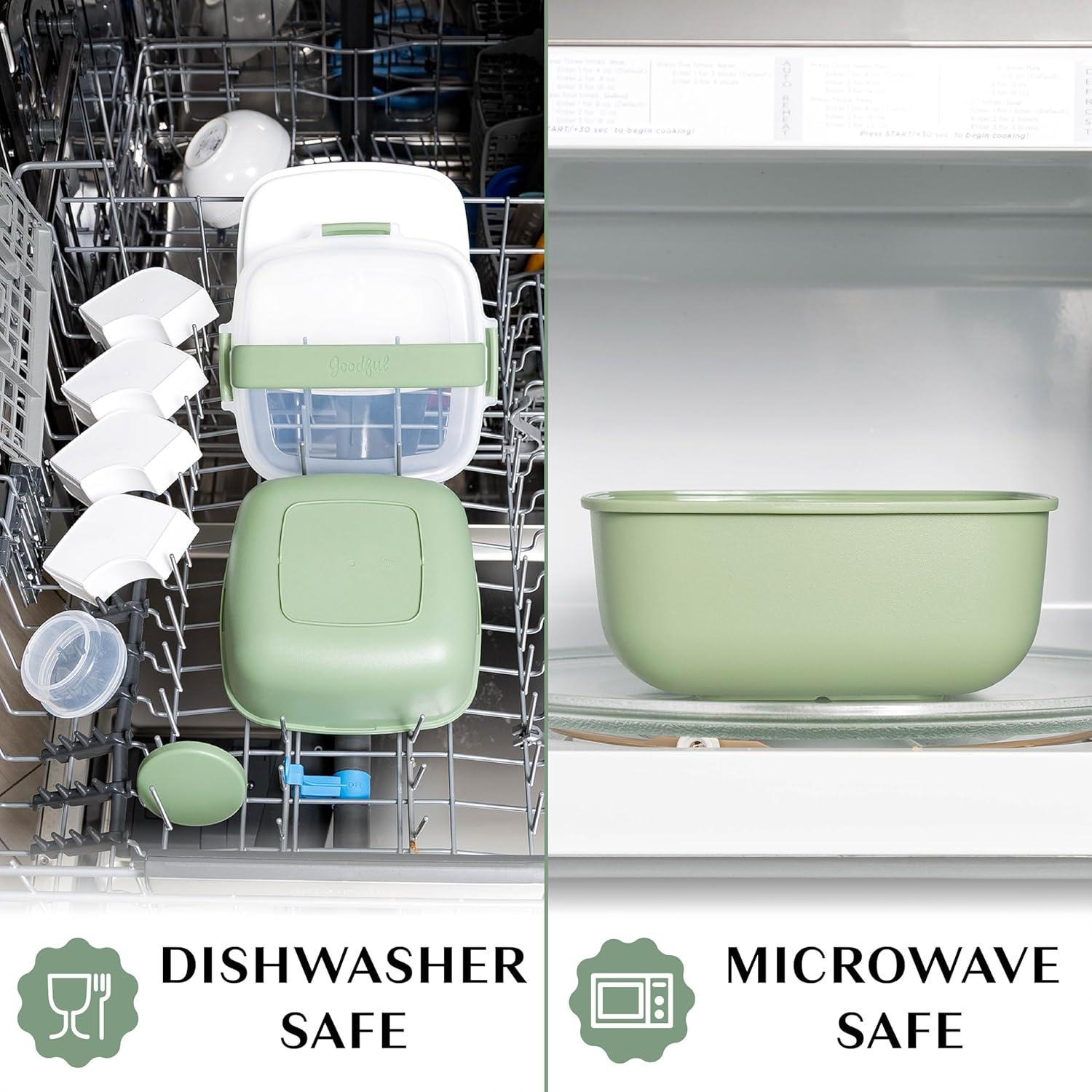 Contenedor apilable Goodful 1.59L a prueba de fugas salvia