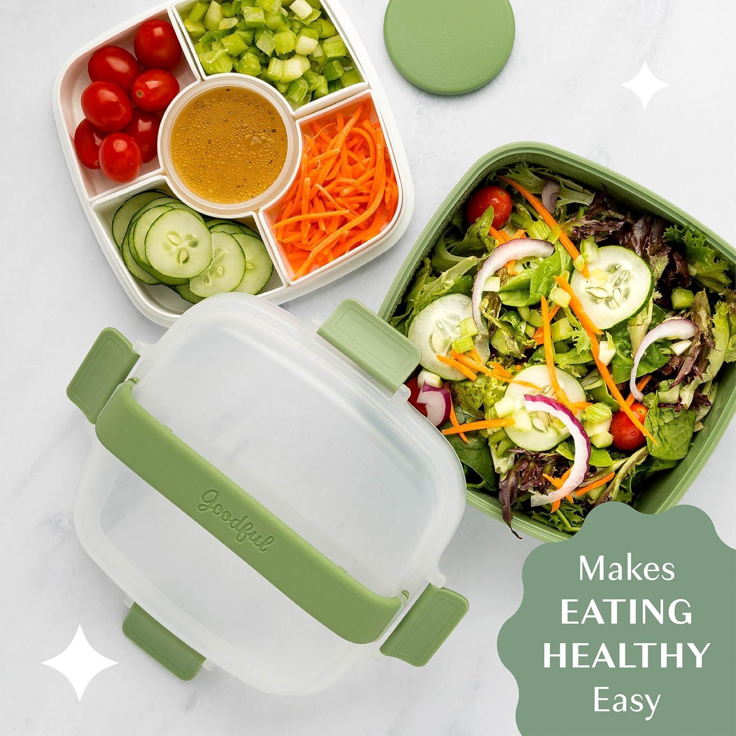 Contenedor apilable Goodful 1.59L a prueba de fugas salvia