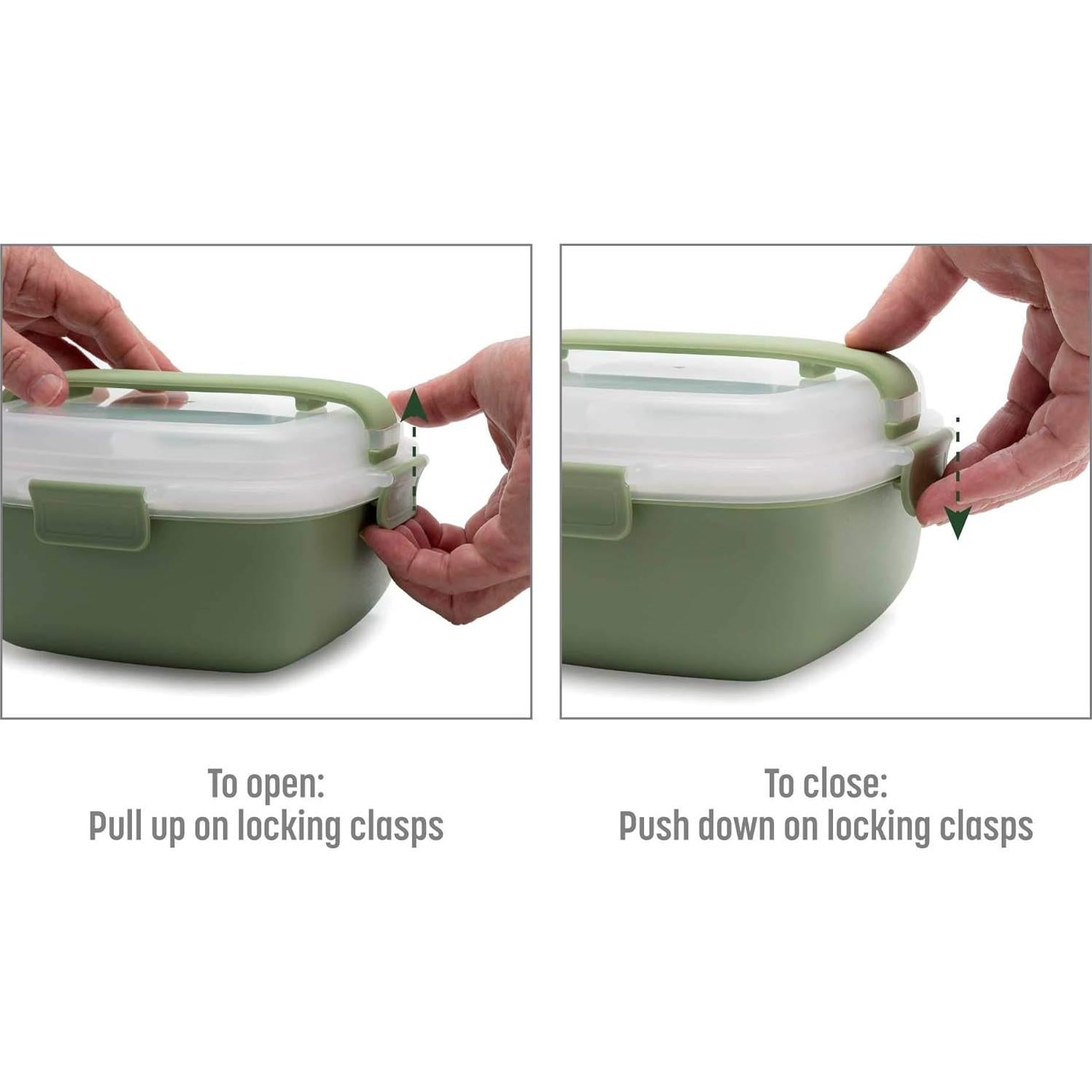 Contenedor apilable Goodful 1.59L a prueba de fugas salvia