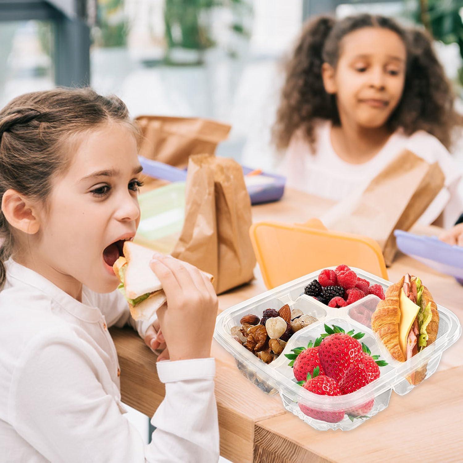 Contenedores de Snack Bento Haawooky 30 Pcs 4 Compartimentos