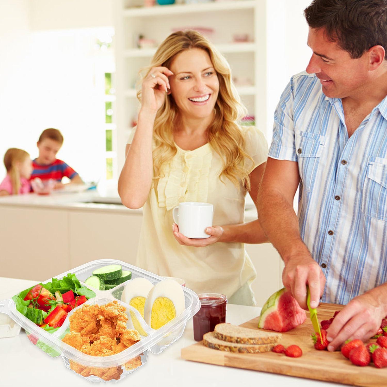 Contenedores de Snack Bento Haawooky 30 Pcs 4 Compartimentos