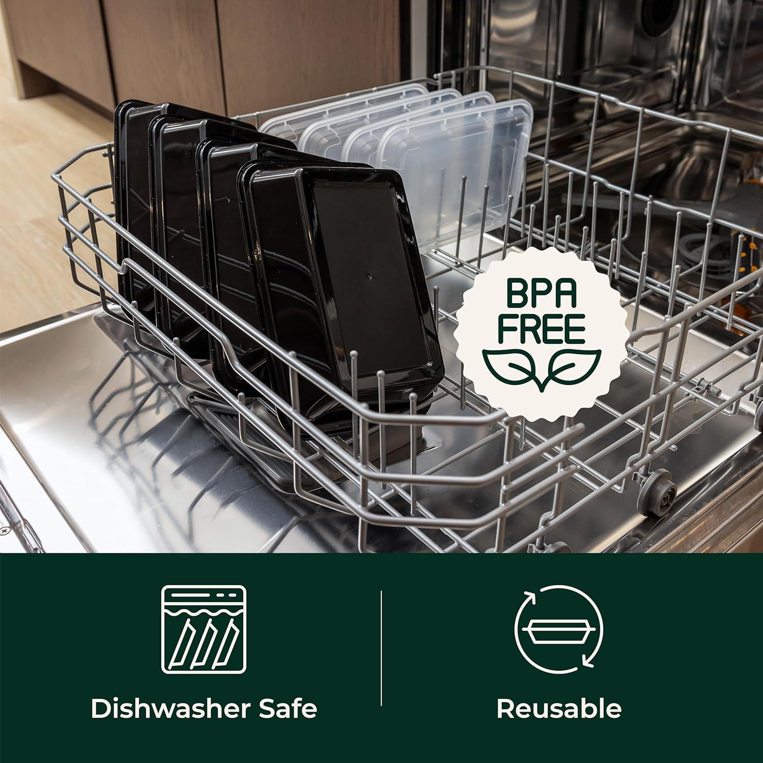 Contenedores de Comida Enther 12 Piezas 830ml Apilables BPA Free