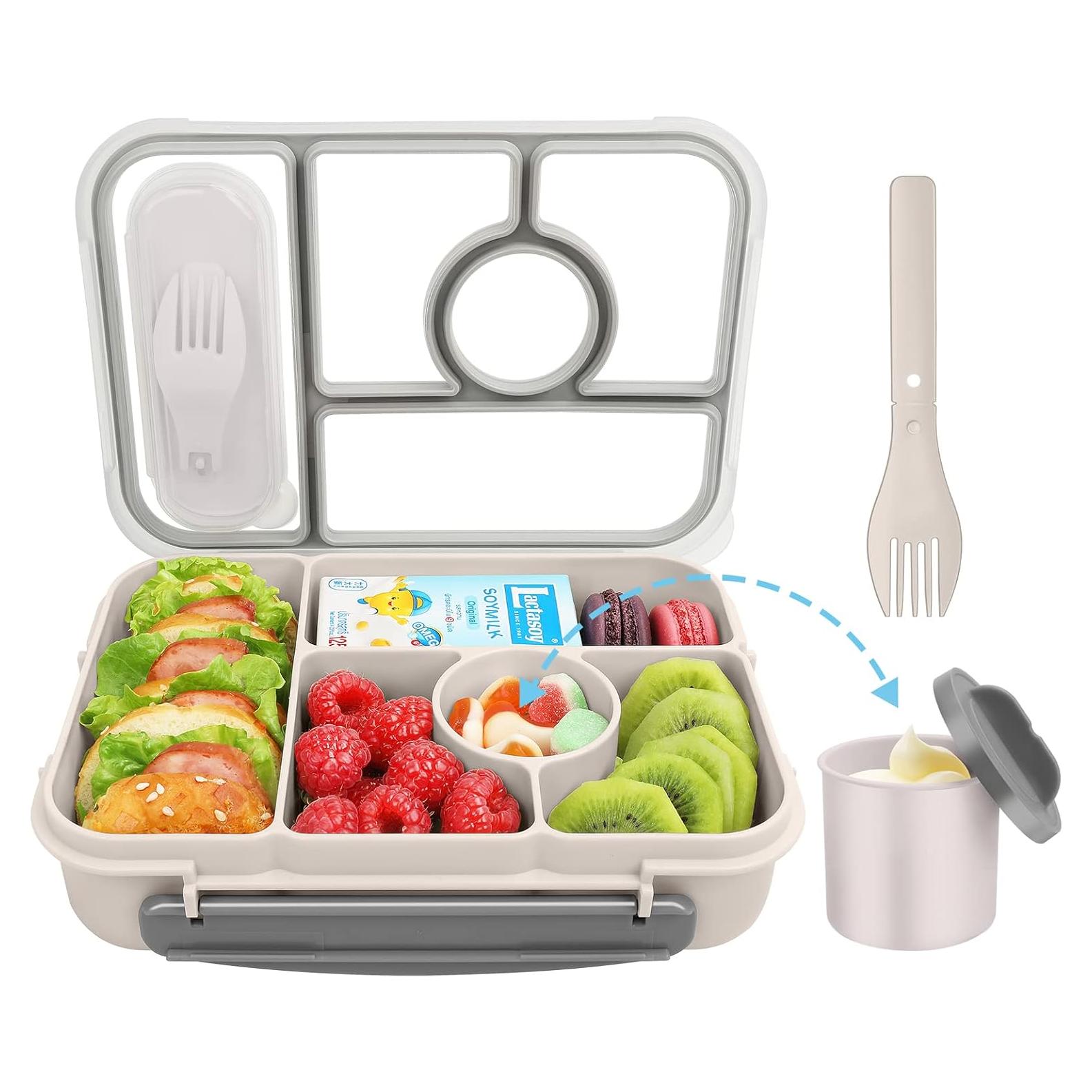 Caja de Almuerzo Bento Demiue 5 Compartimentos 1.3L Blanca