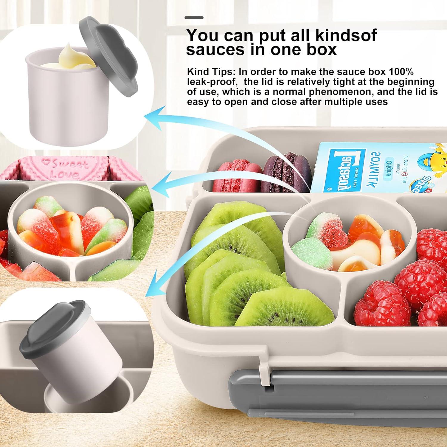 Caja de Almuerzo Bento Demiue 5 Compartimentos 1.3L Blanca