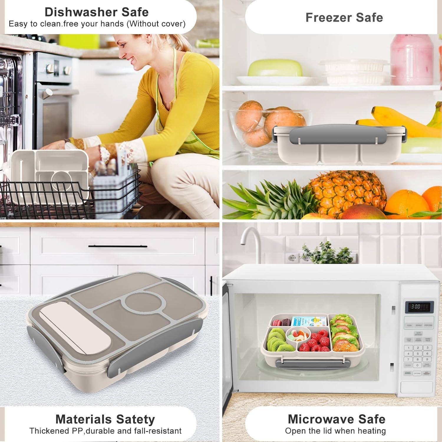 Caja de Almuerzo Bento Demiue 5 Compartimentos 1.3L Blanca