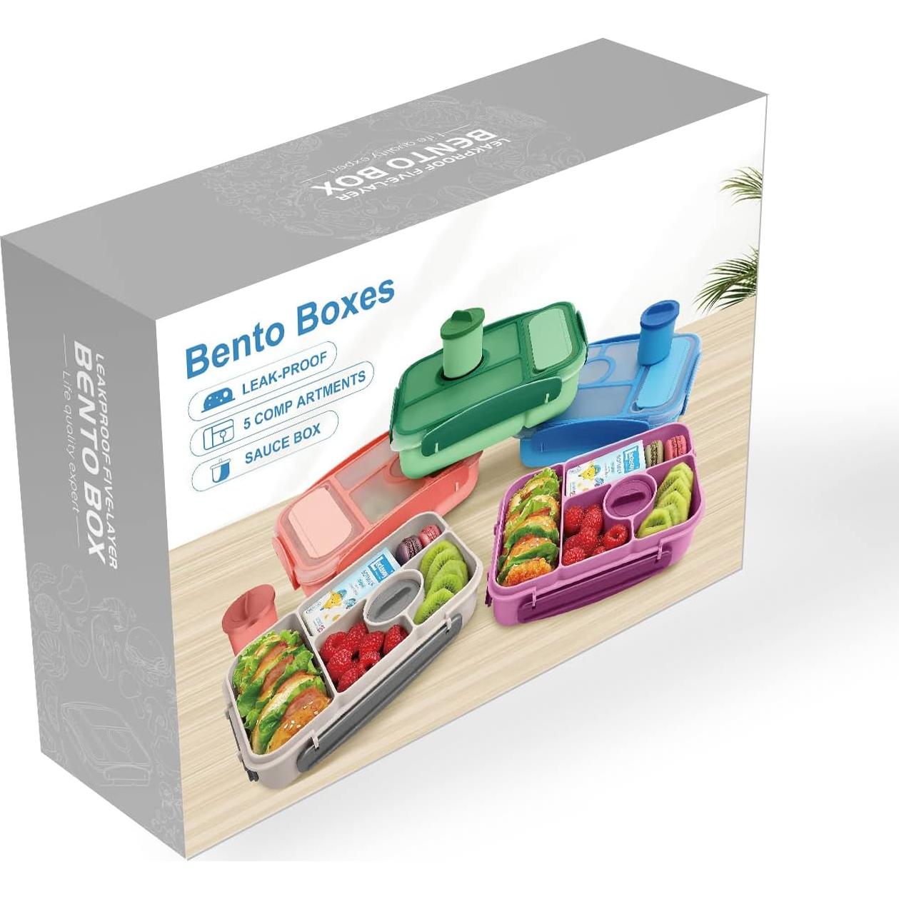 Caja de Almuerzo Bento Demiue 5 Compartimentos 1.3L Blanca