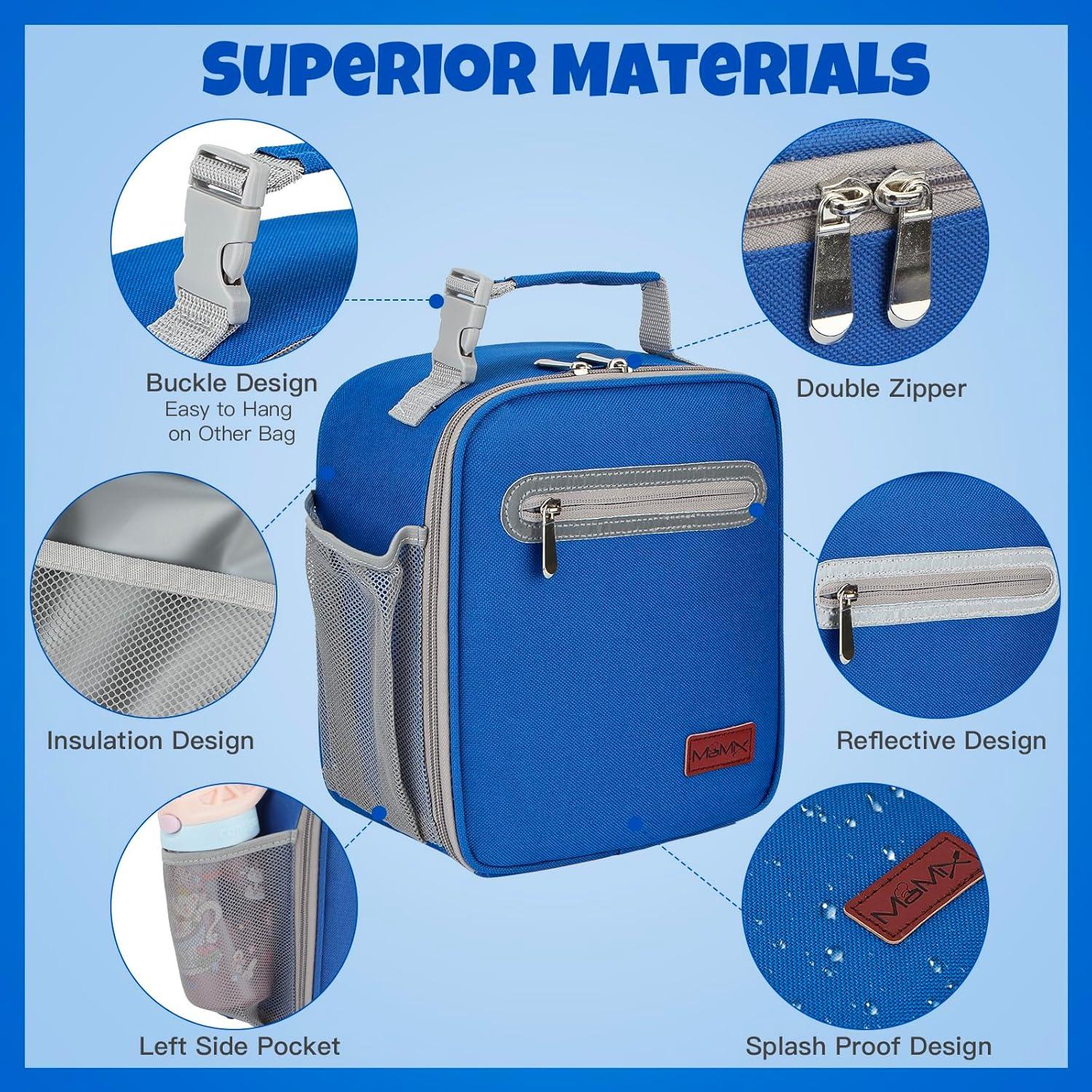 Caja de Almuerzo MaMix Bento Box 1300ml 4 Compartimentos Azul