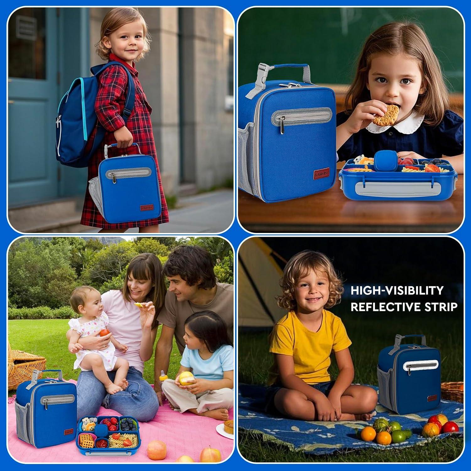 Caja de Almuerzo MaMix Bento Box 1300ml 4 Compartimentos Azul