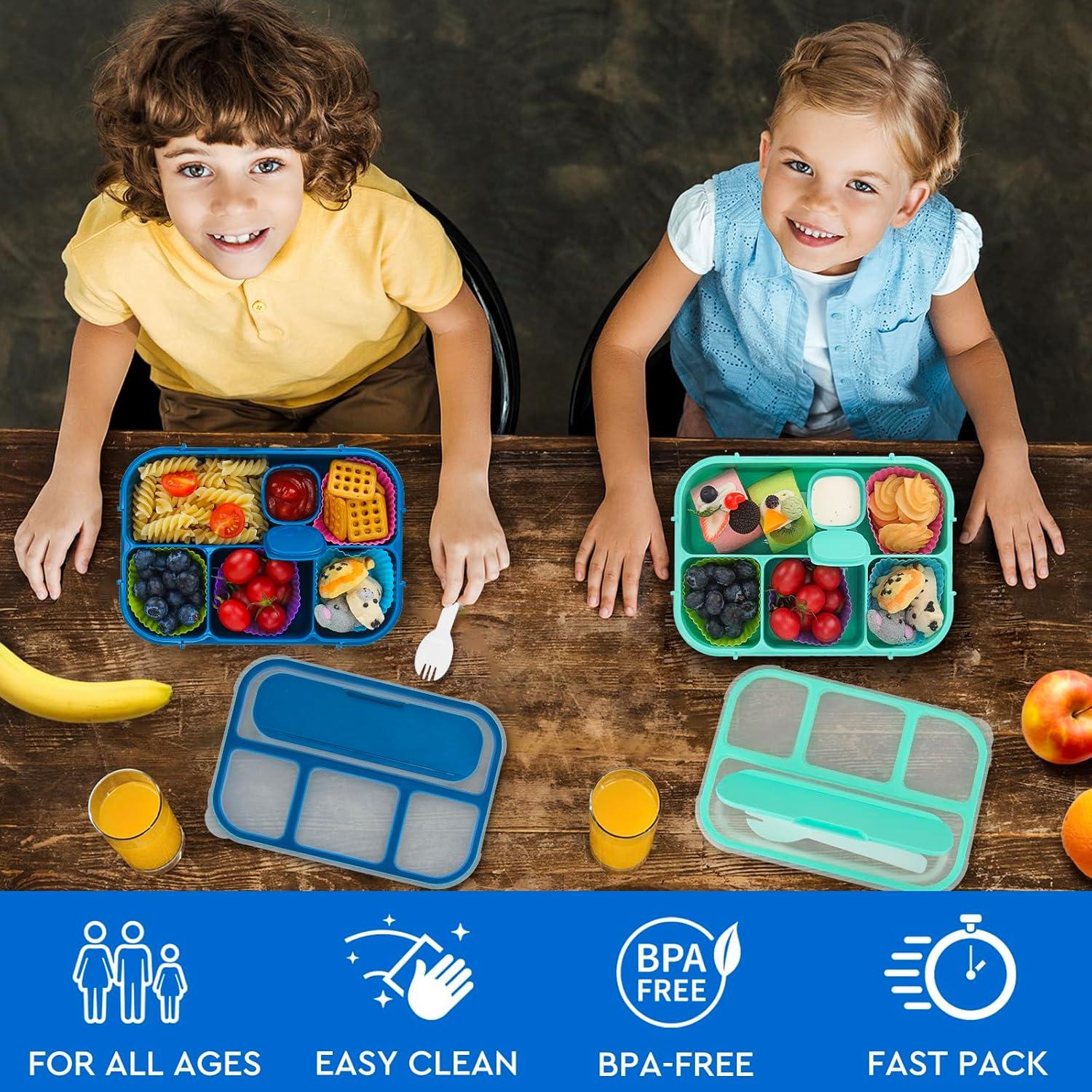 Caja de Almuerzo MaMix Bento Box 1300ml 4 Compartimentos Azul