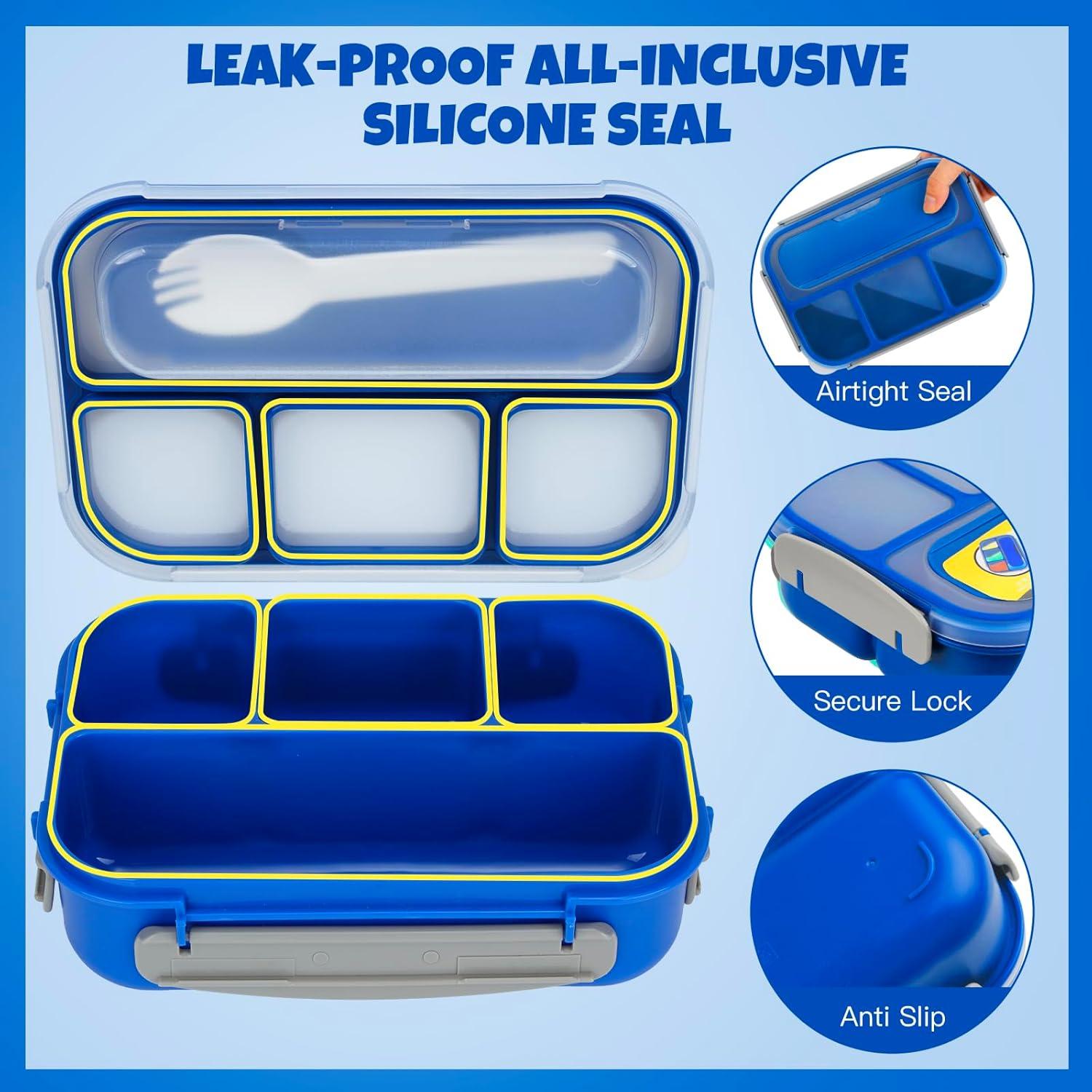 Caja de Almuerzo MaMix Bento Box 1300ml 4 Compartimentos Azul