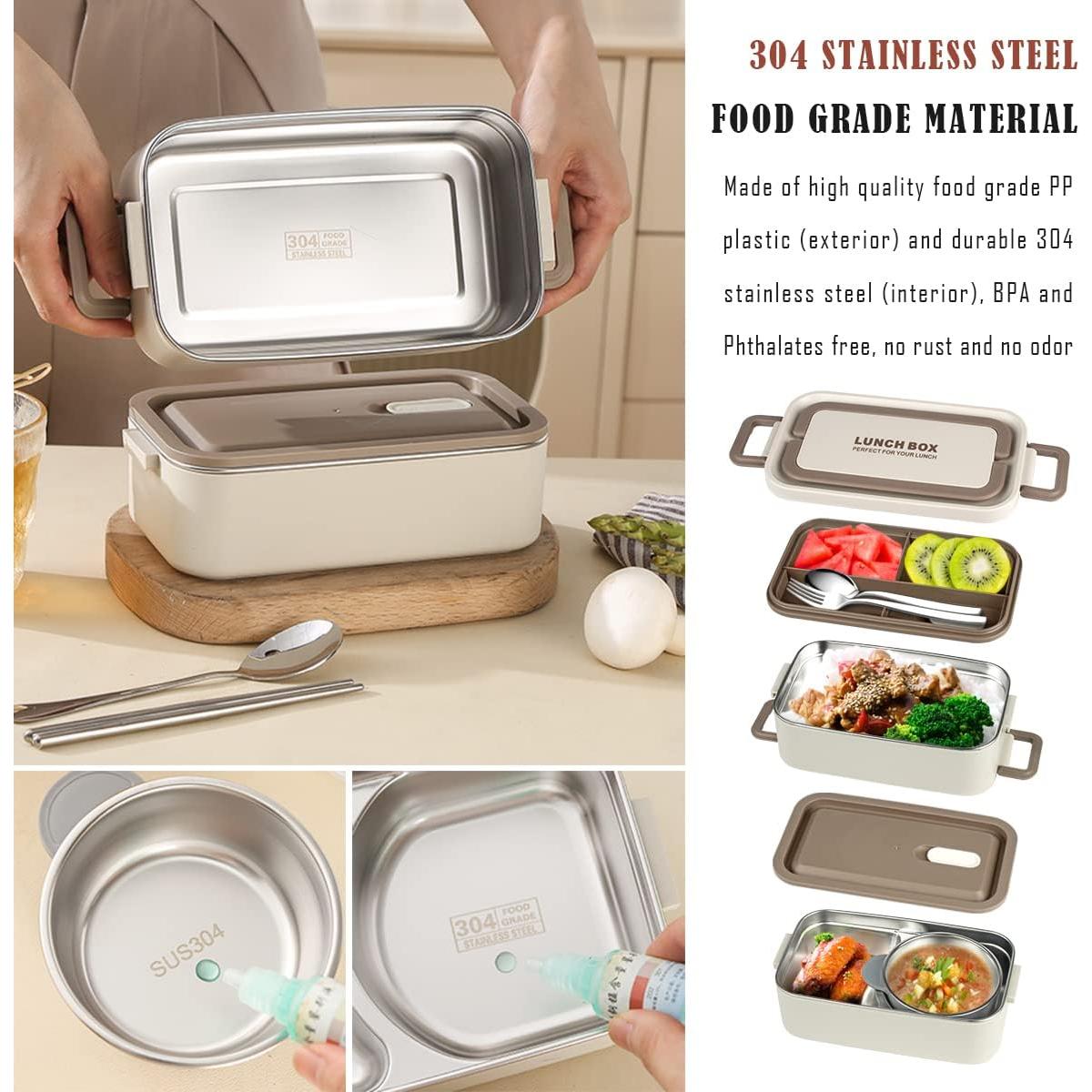 Caja Bento Aislada Keweis 2 Niveles 2000 ml con Tazón Sopa