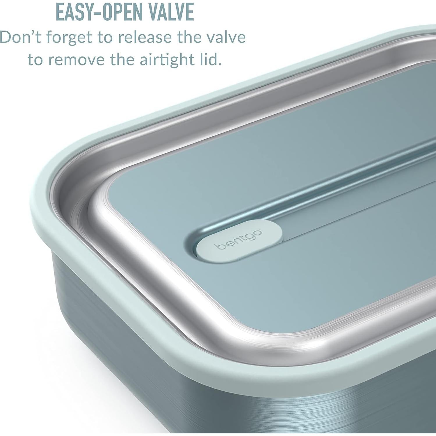 Fiambrera Bentgo MicroSteel a Prueba de Fugas 1200 mL Aqua