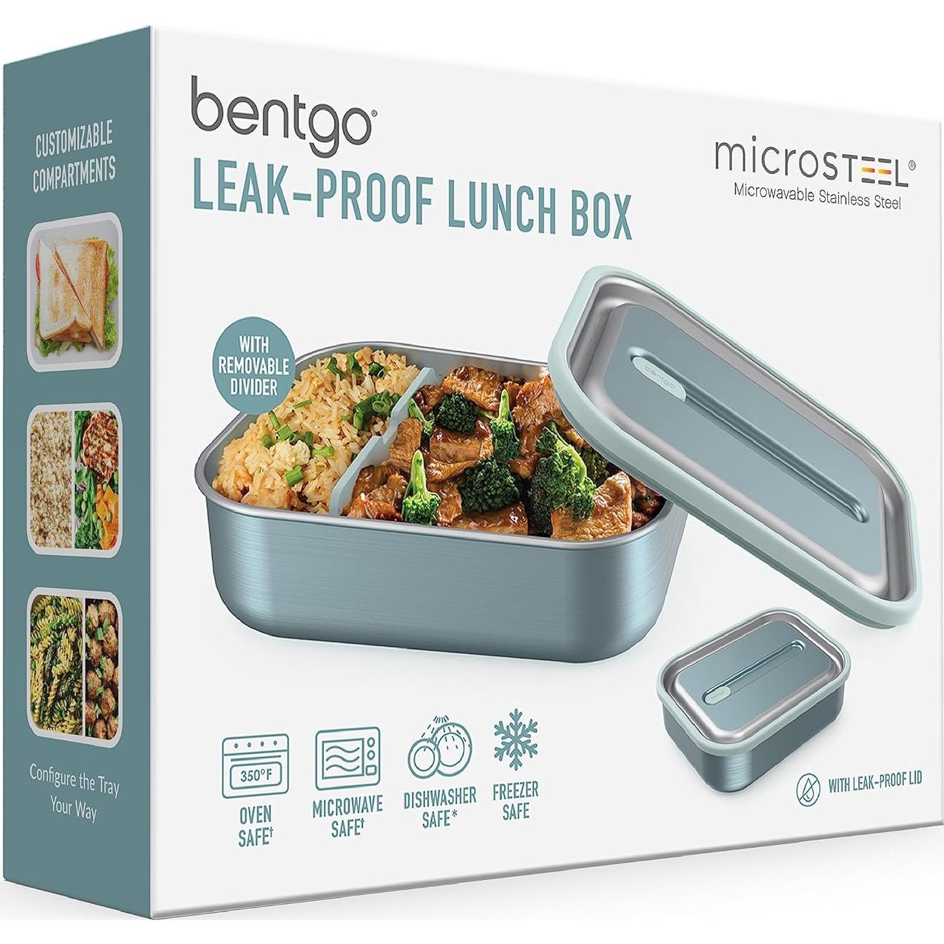 Fiambrera Bentgo MicroSteel a Prueba de Fugas 1200 mL Aqua