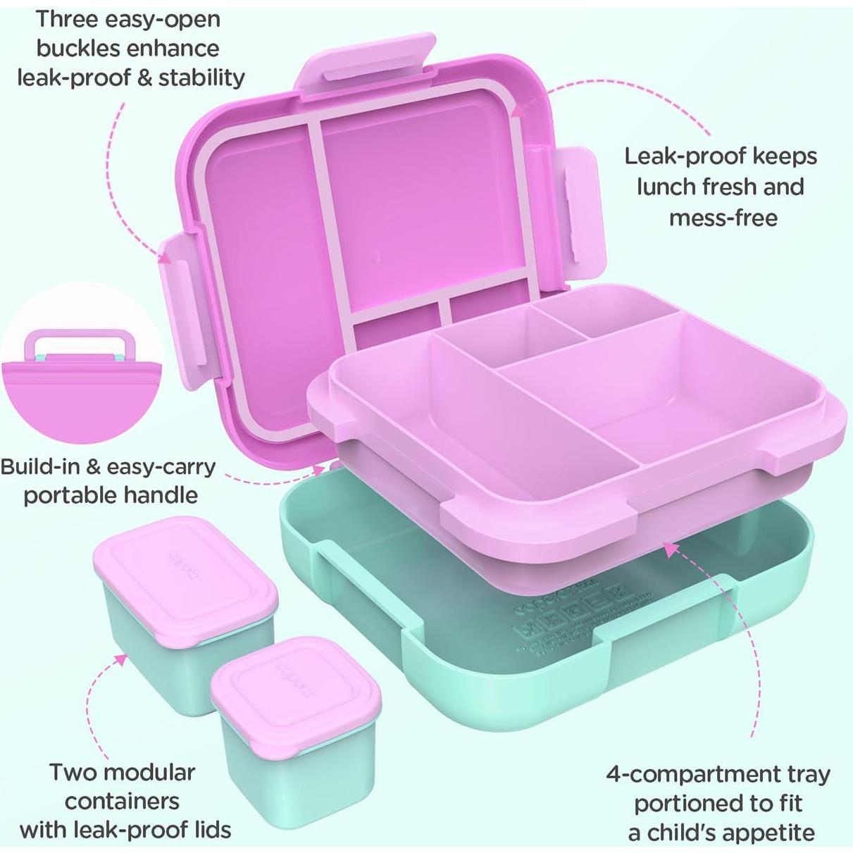 Caja Bento para Niños Caperci 4.8 Tazas A Prueba de Fugas