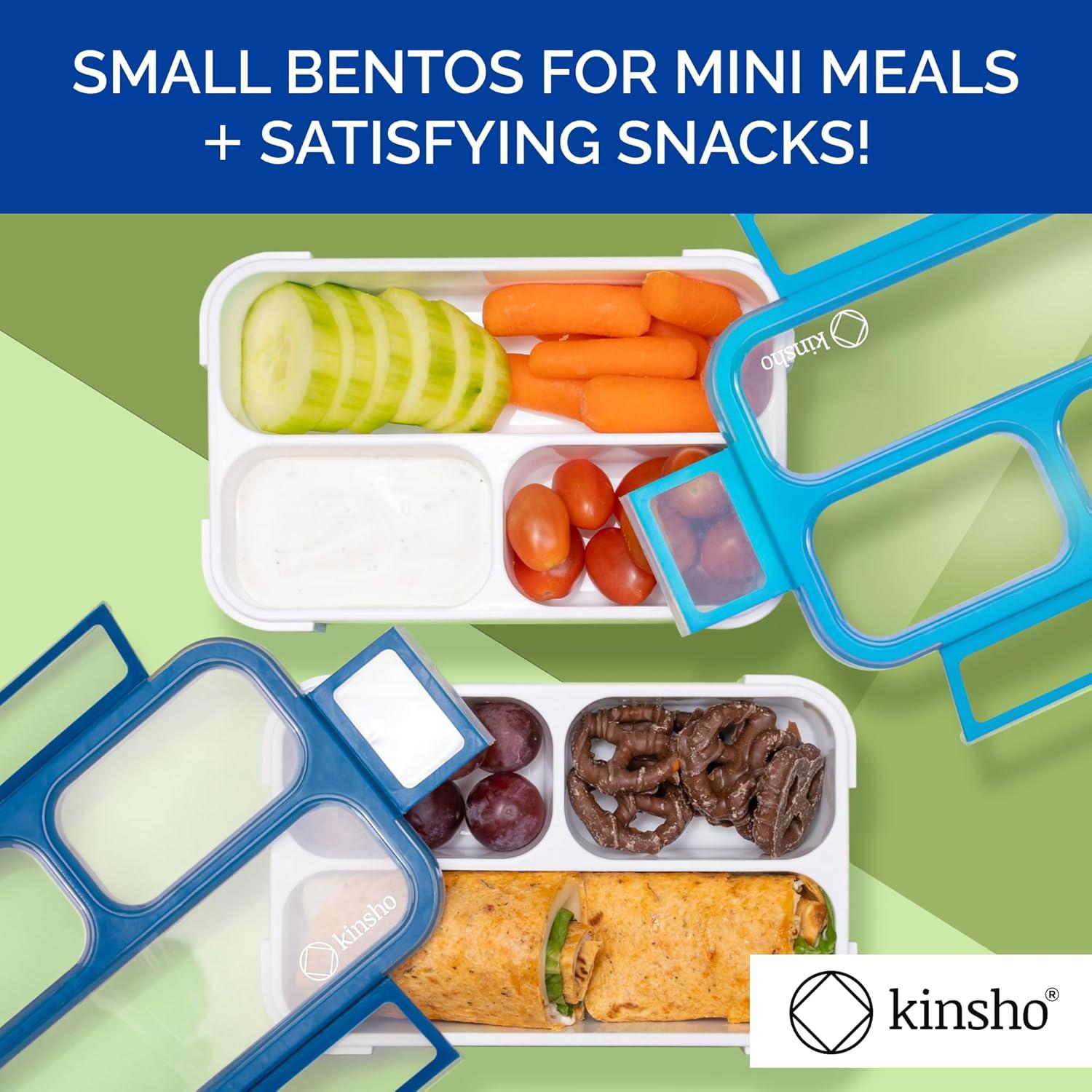 Set de 2 Cajas Bento Kinsho Mini Azul Marino 1000ml