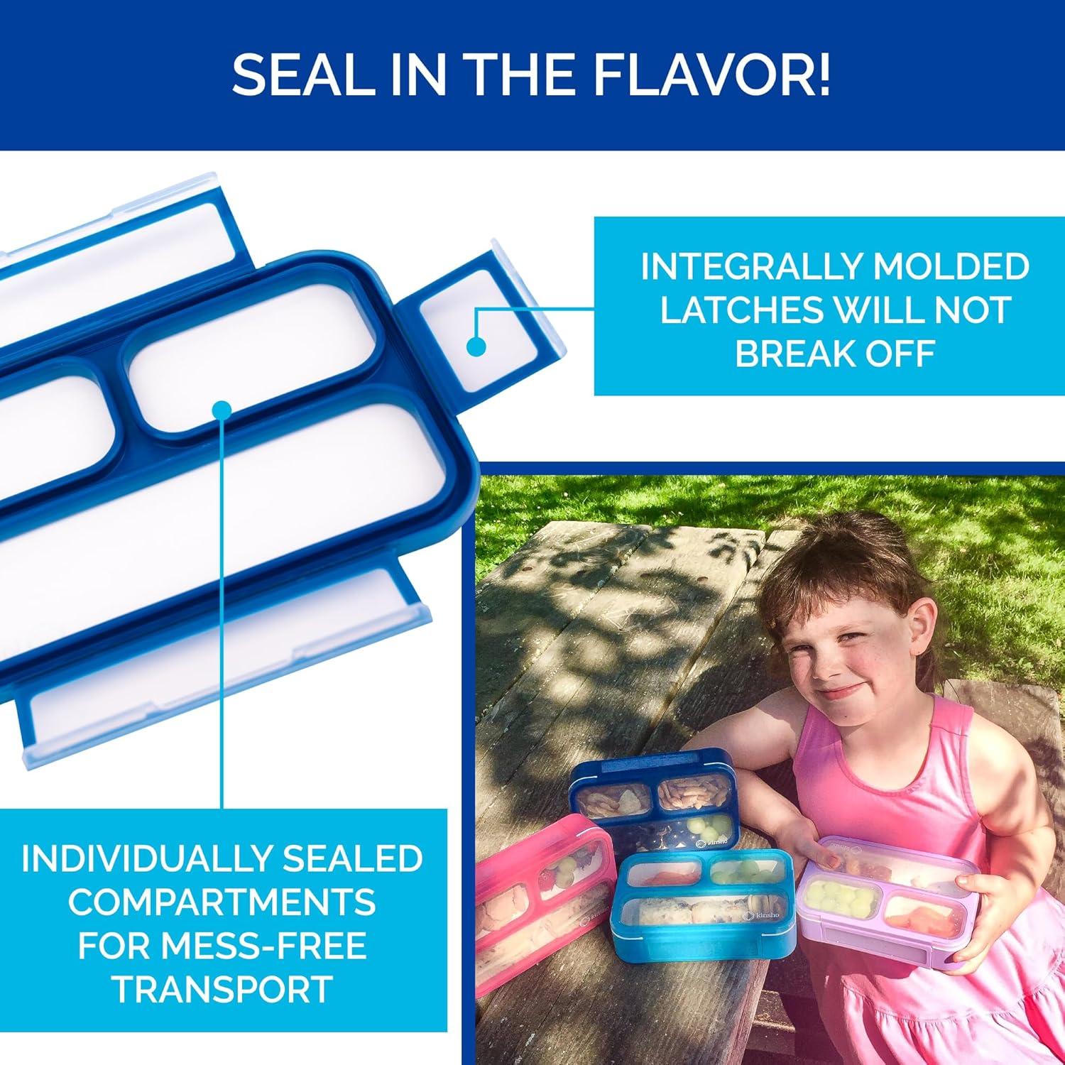 Set de 2 Cajas Bento Kinsho Mini Azul Marino 1000ml