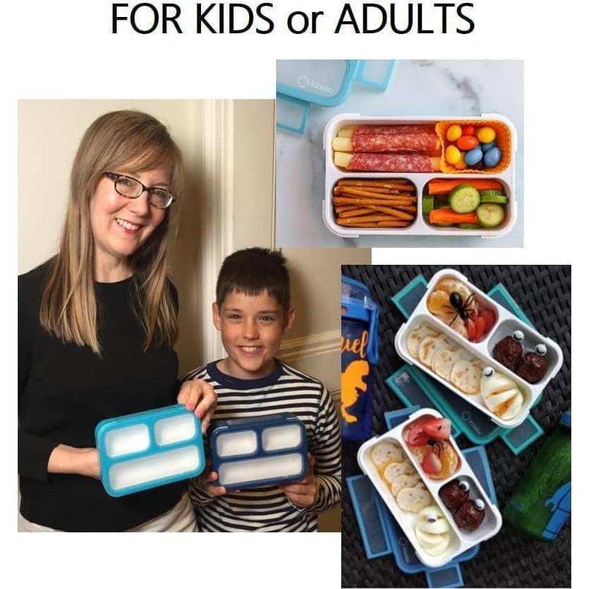 Set de 2 Cajas Bento Kinsho Mini Azul Marino 1000ml