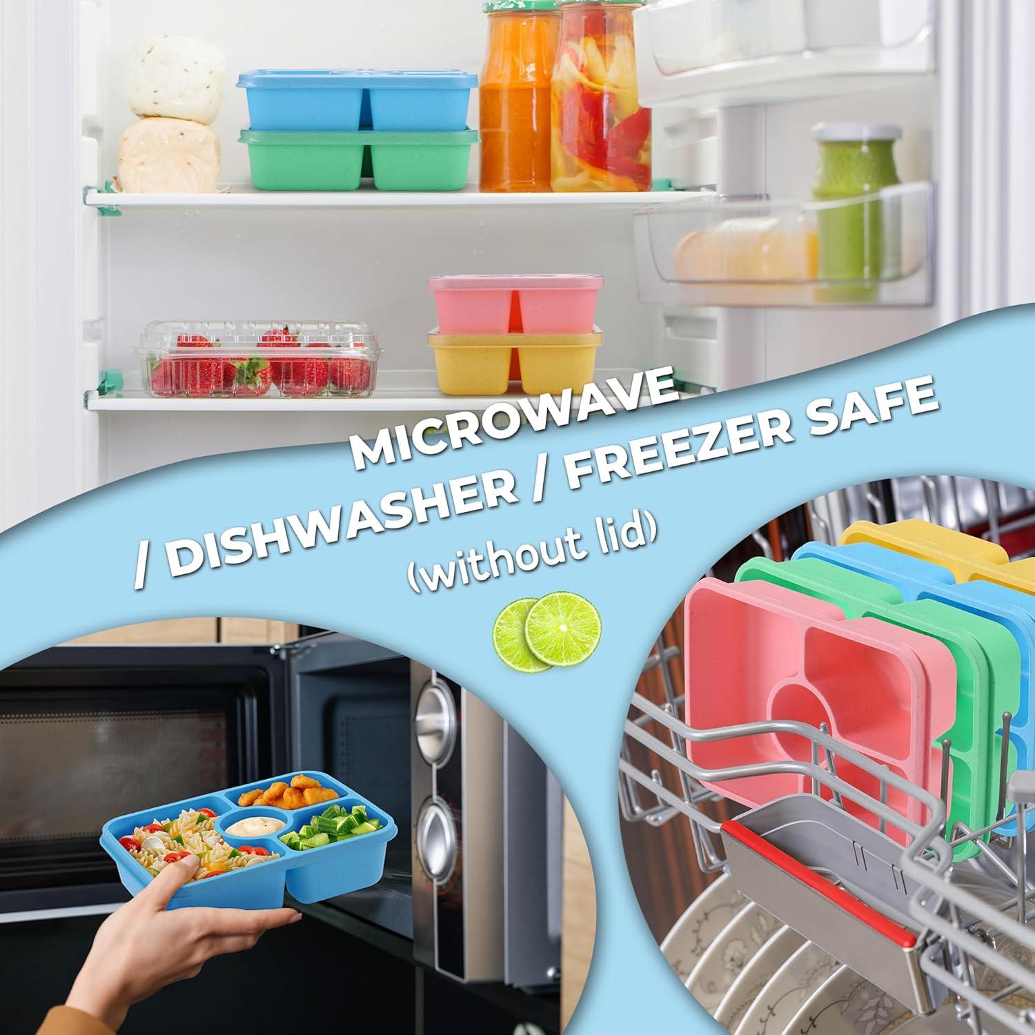 Juego de 4 Contenedores Bento Reutilizables GadgBlizza 1000ml