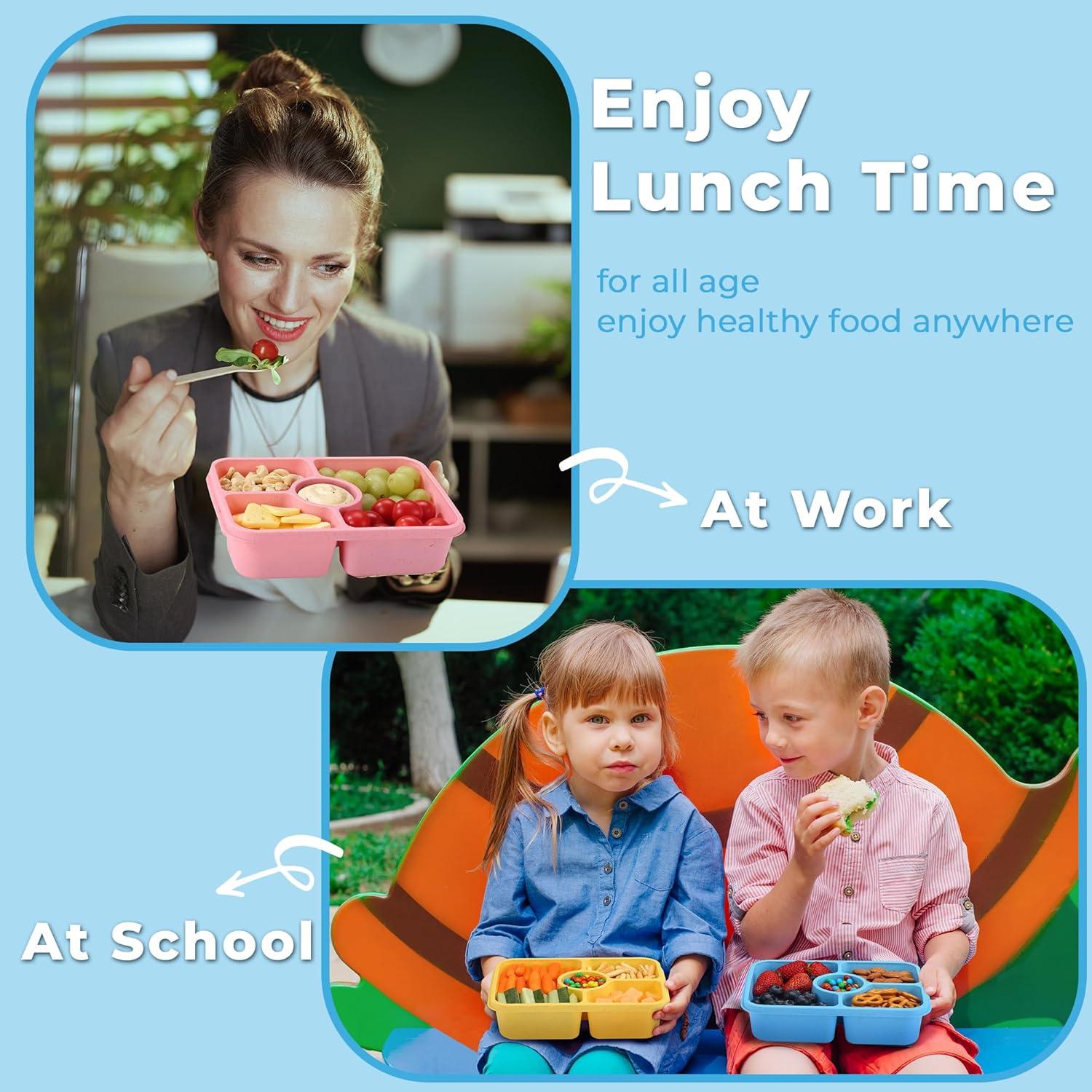 Juego de 4 Contenedores Bento Reutilizables GadgBlizza 1000ml