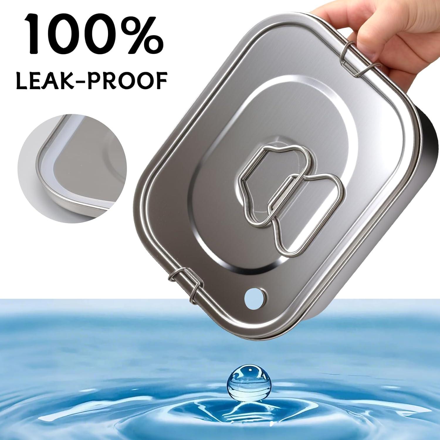 Caja Bento Acero Inoxidable 304 1800ml 3 Compartimentos SUTETLW