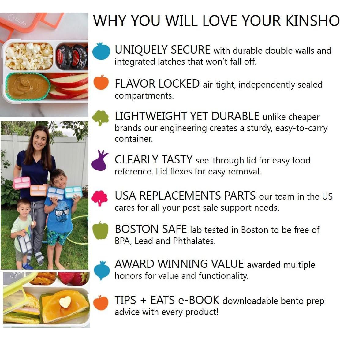 Caja Bento Kinsho Azul Marino 6 Compartimentos + Bolsa + Hielo