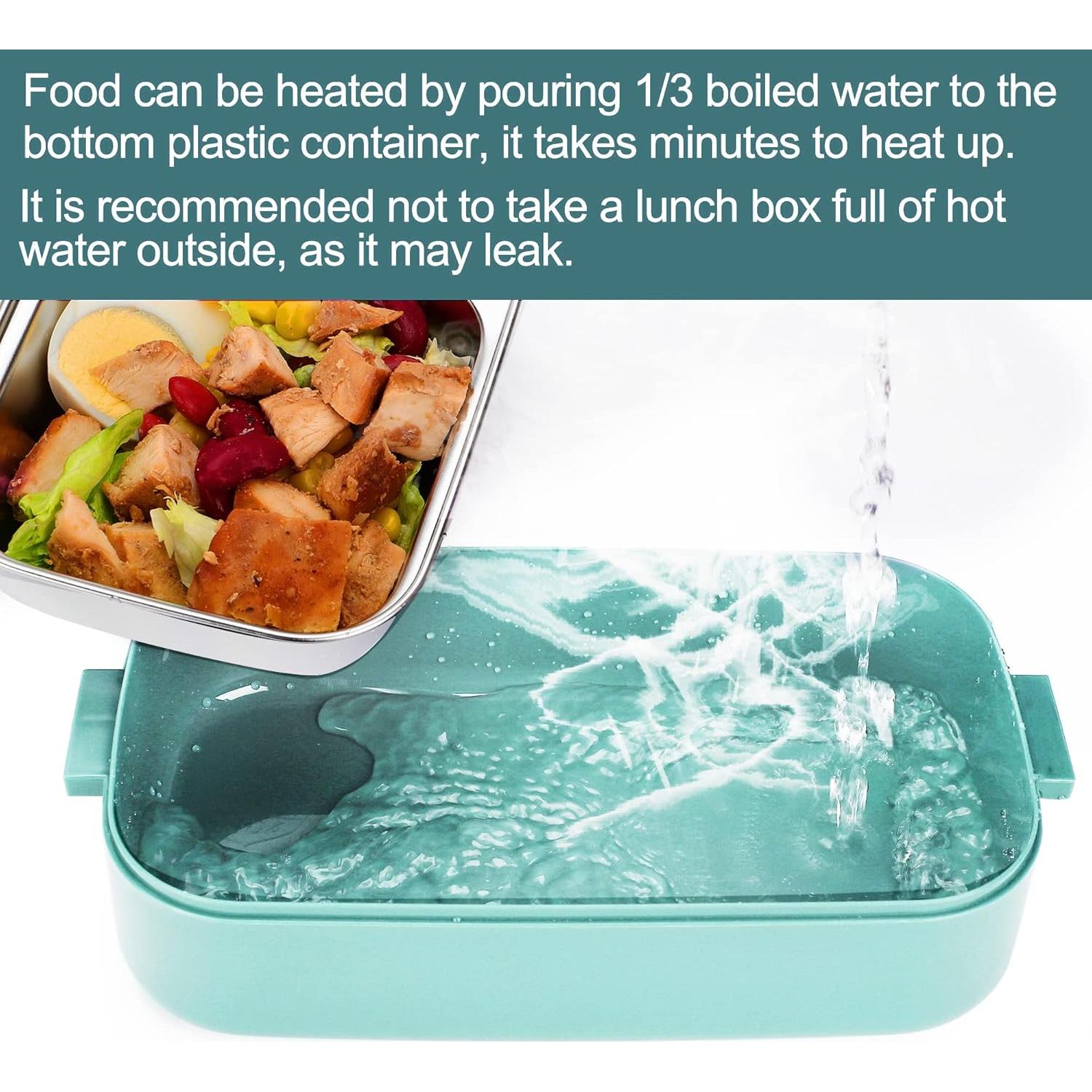 Caja Bento de Acero Inoxidable JUBOSYCZ 2100ml Verde Matcha