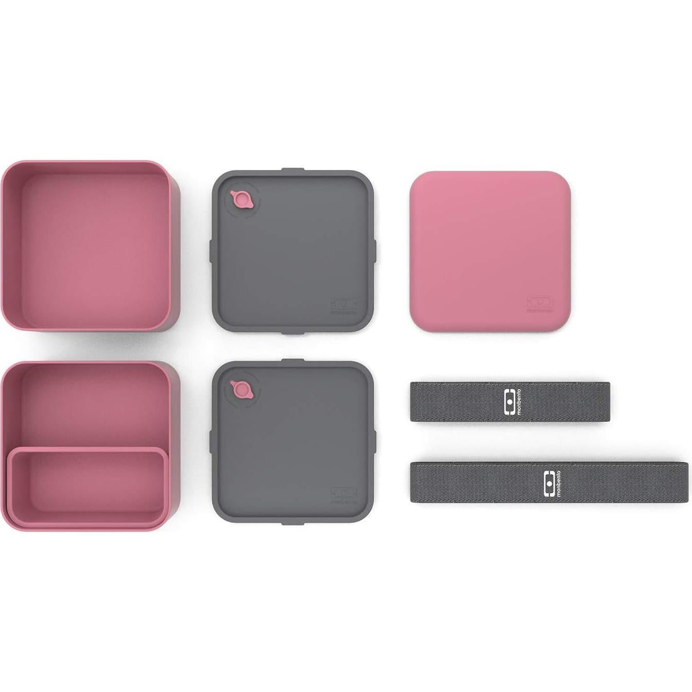 Caja Bento Grande Monbento MB Square Rosa 1.7L Hermética