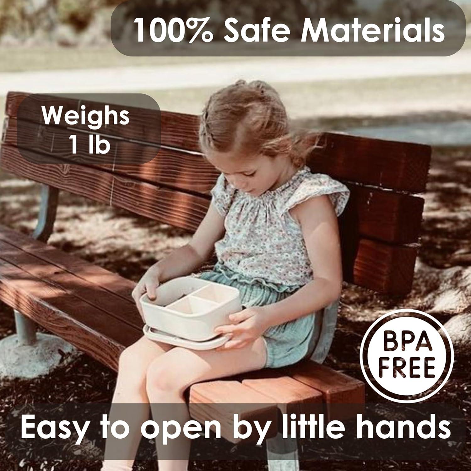 Caja Bento de Silicona AliOli Rosa 750ml a Prueba de Derrames