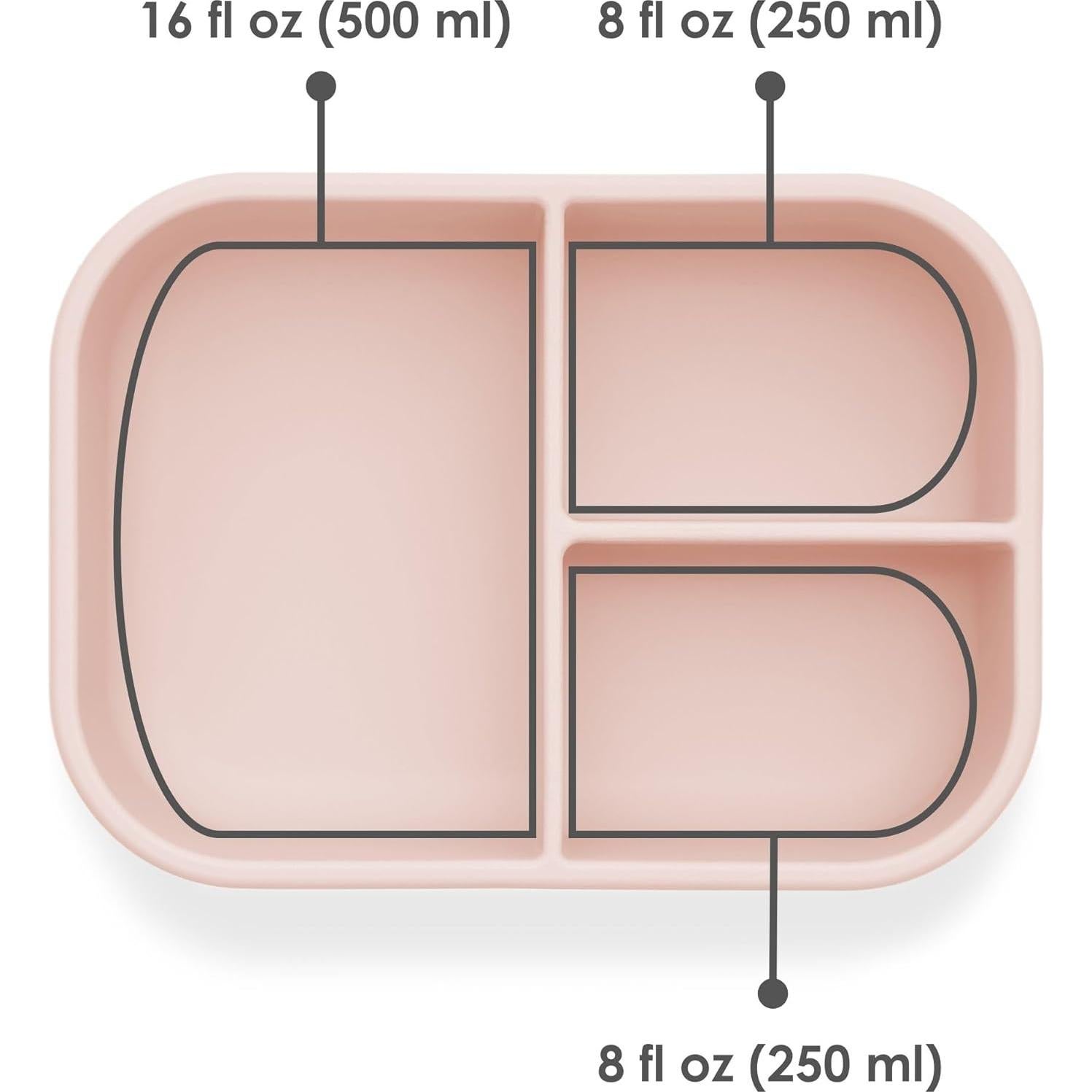 Caja Bento de Silicona AliOli Rosa 750ml a Prueba de Derrames