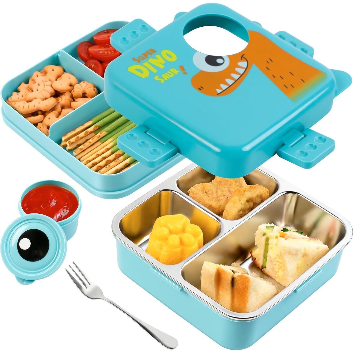 Contenedor Bento Acero Inoxidable Freshmage 3 Compartimentos 1.03L