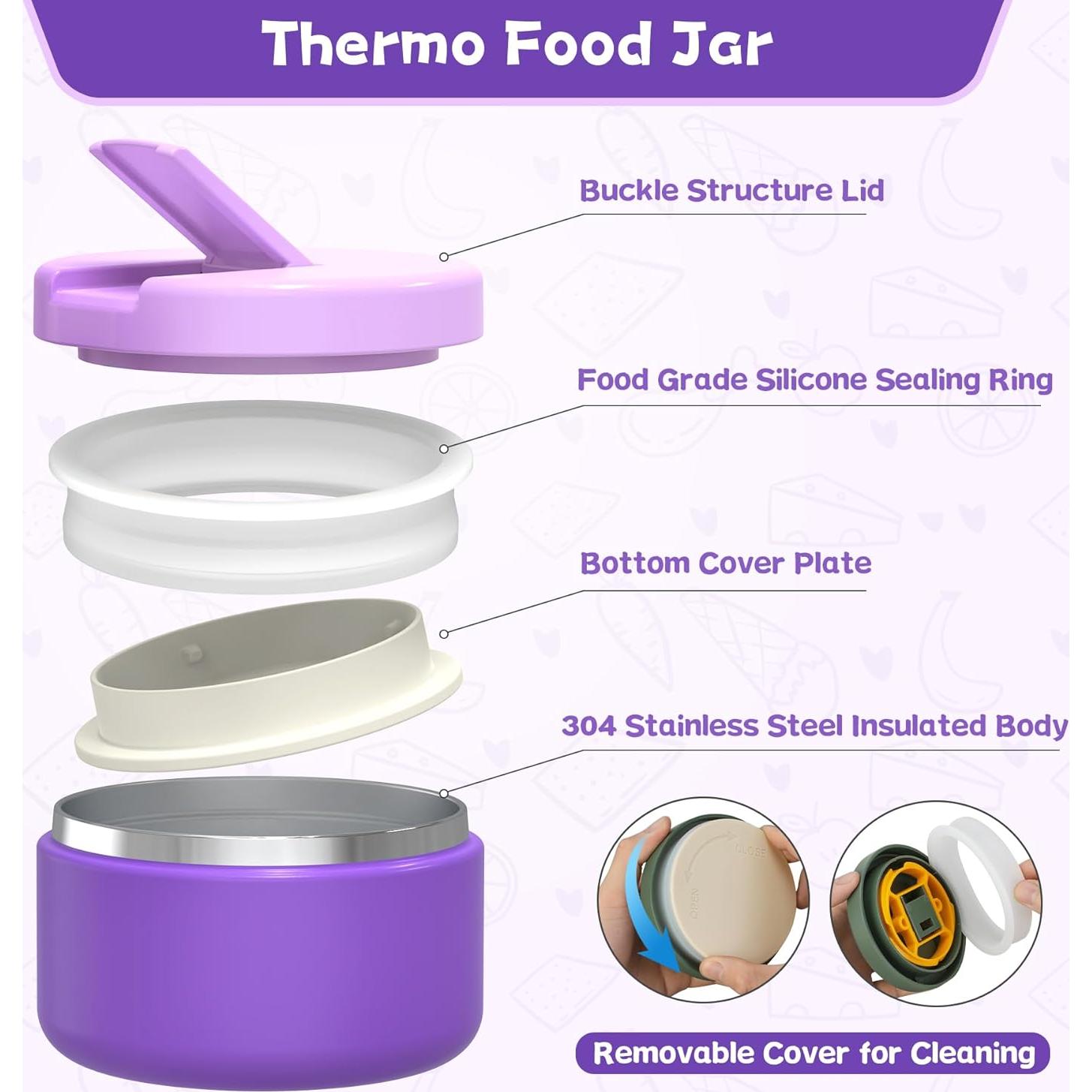 Caja de Almuerzo Bento Aimsnk para Niños con Termo 240ml