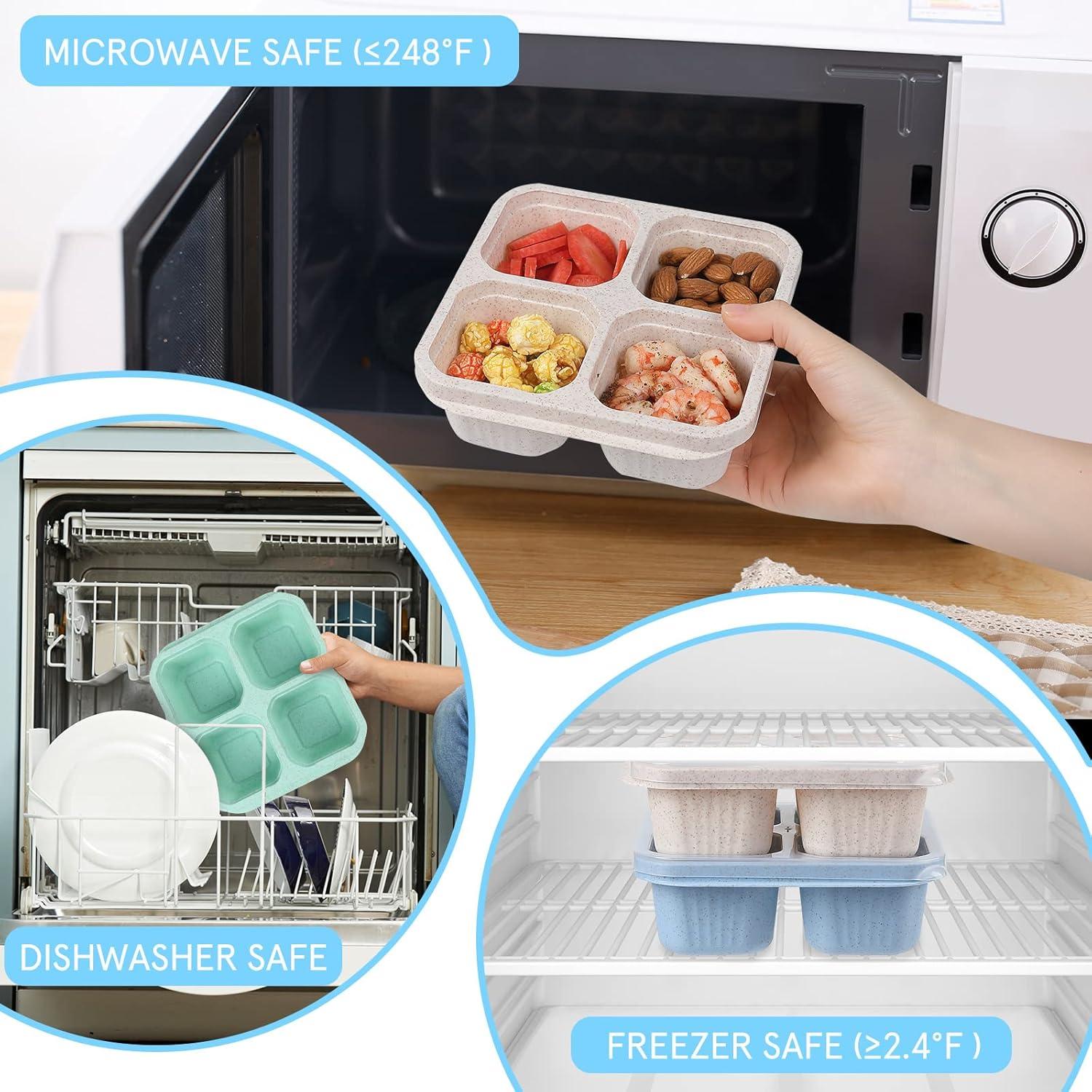 Juego de 4 Contenedores de Snack Bento Buluker - Apto Microondas