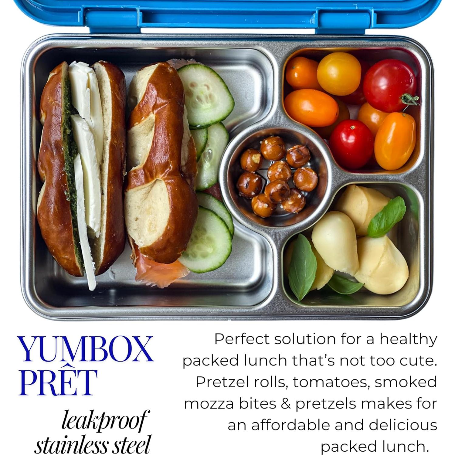 Caja Bento Yumbox Prêt Acero Inoxidable 0.81L Azul Normandía