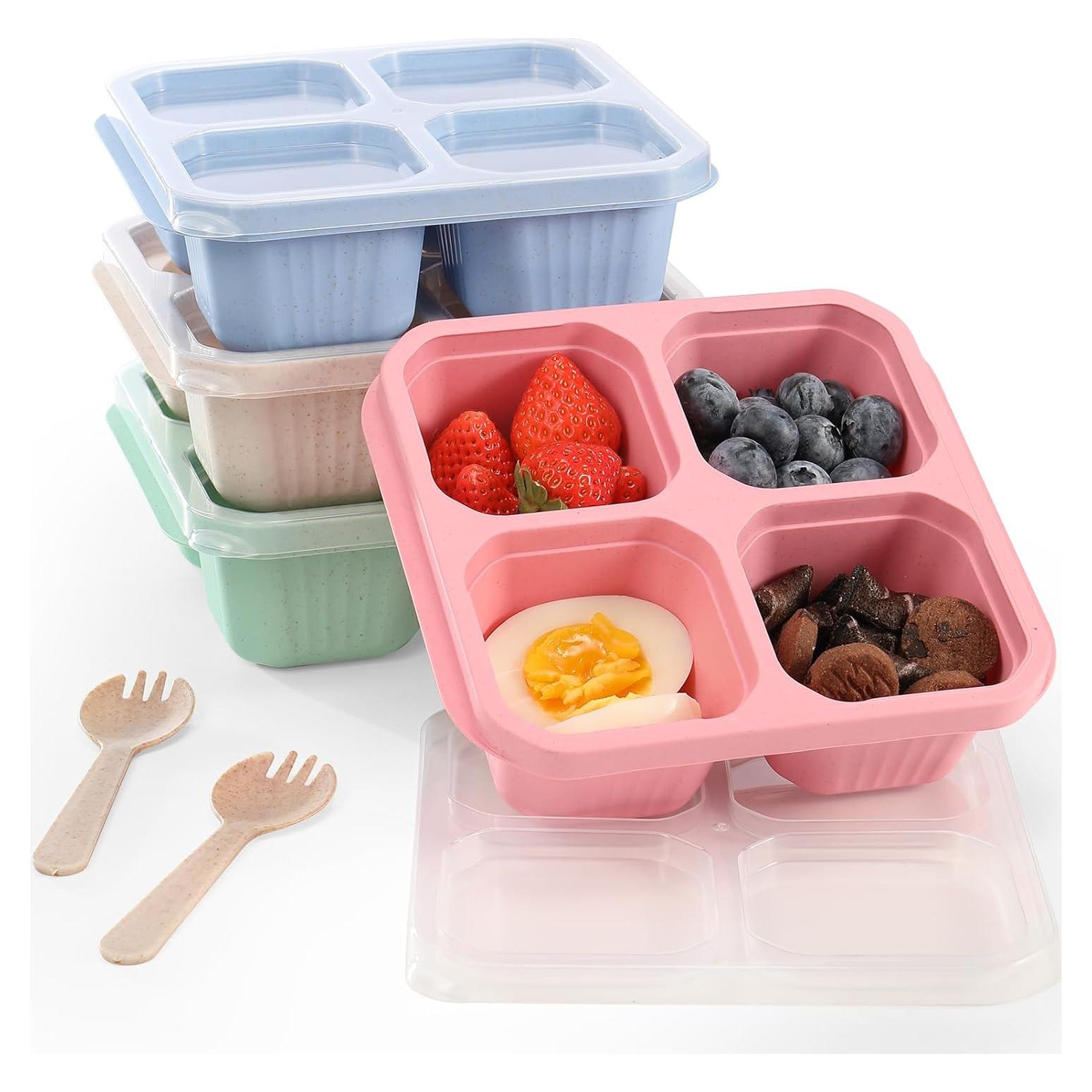 Contenedores de Snack DIMBRAH 4 Compartimentos Reutilizables