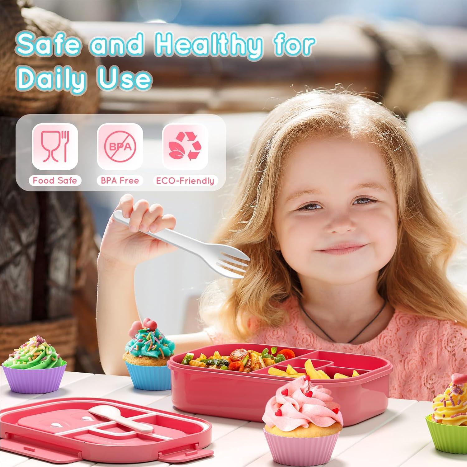 Caja de Almuerzo Bento TIME4DEALS 2 Paquetes 4 Compartimentos