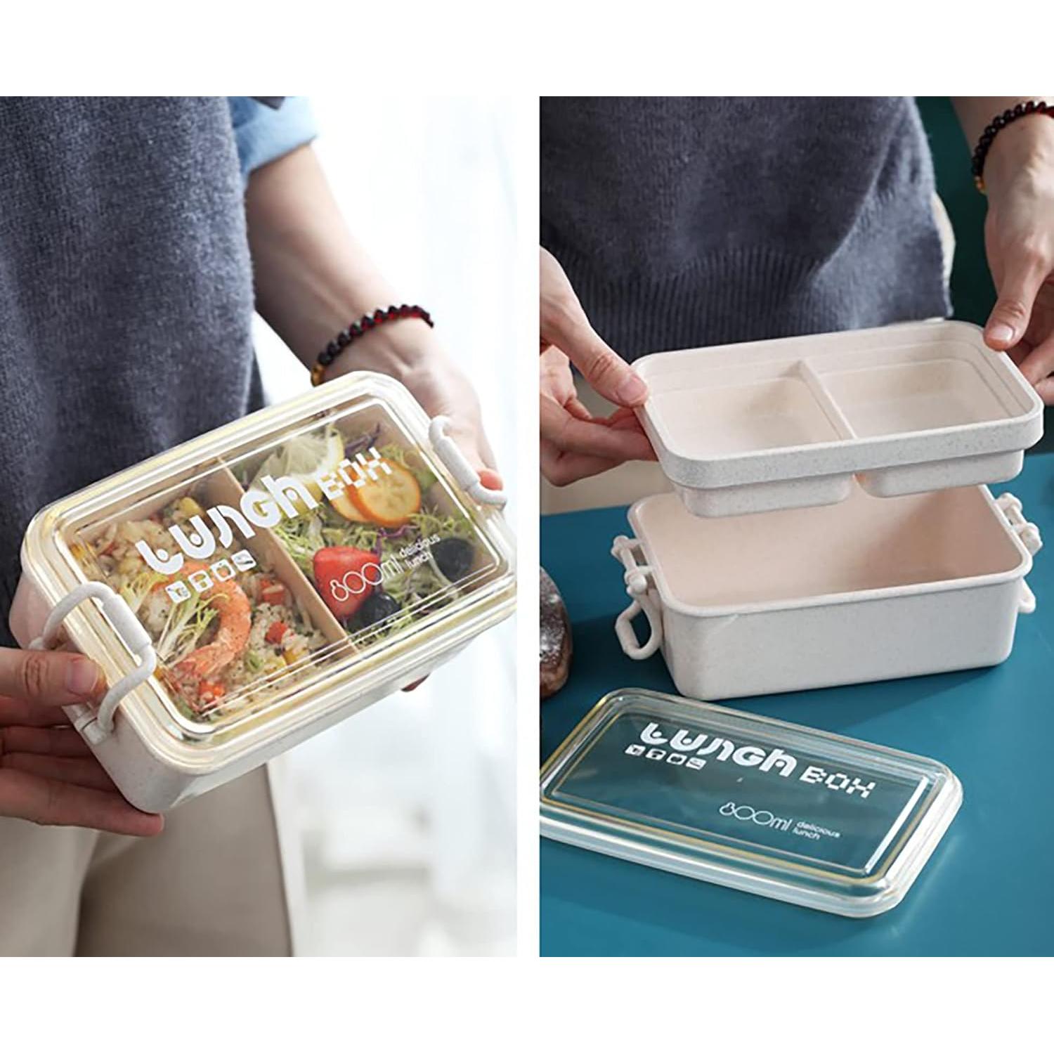 Caja Bento Yesland 3 Piezas 950ml Apilable para Adultos