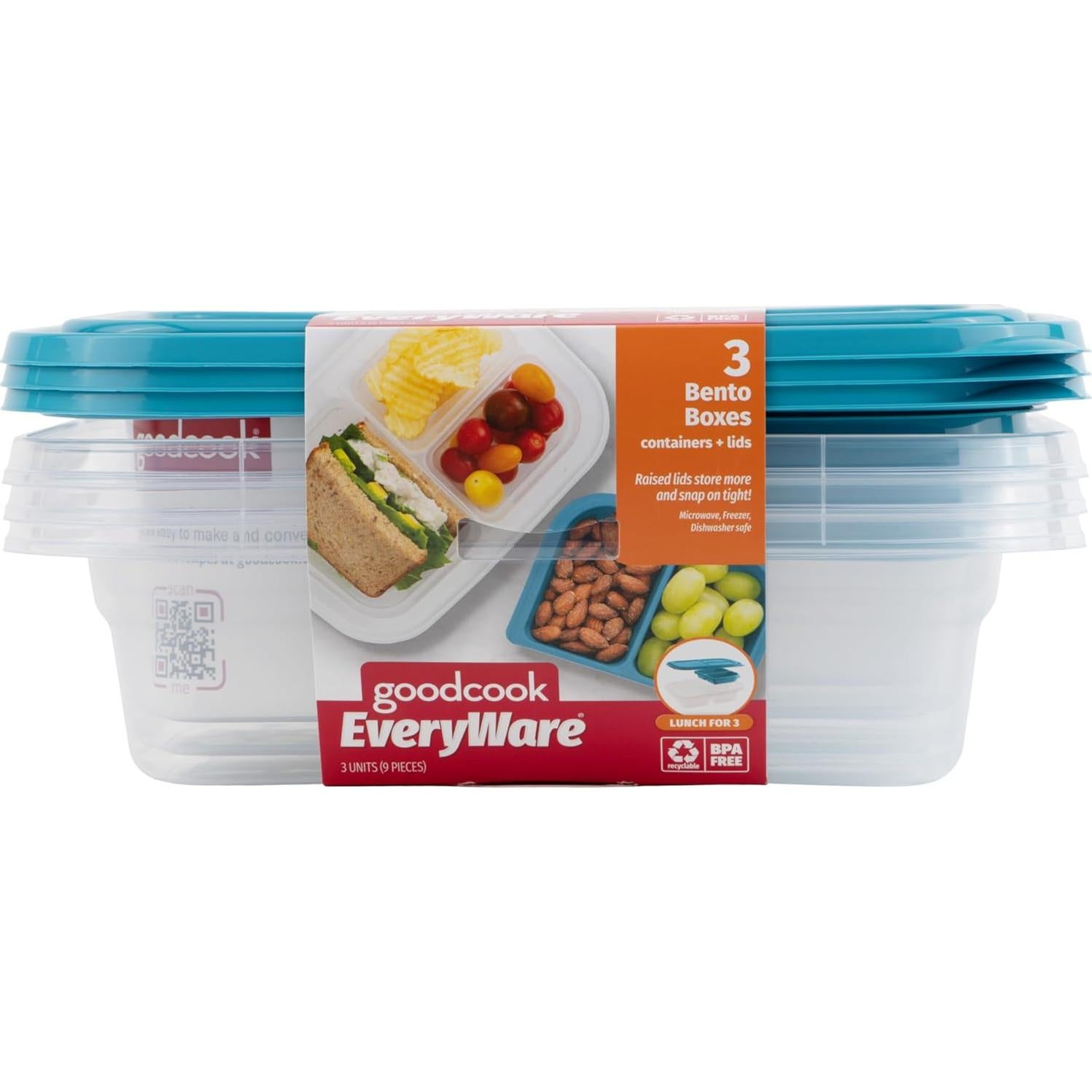 Juego de 7 Contenedores de Almacenamiento GoodCook Bento Box