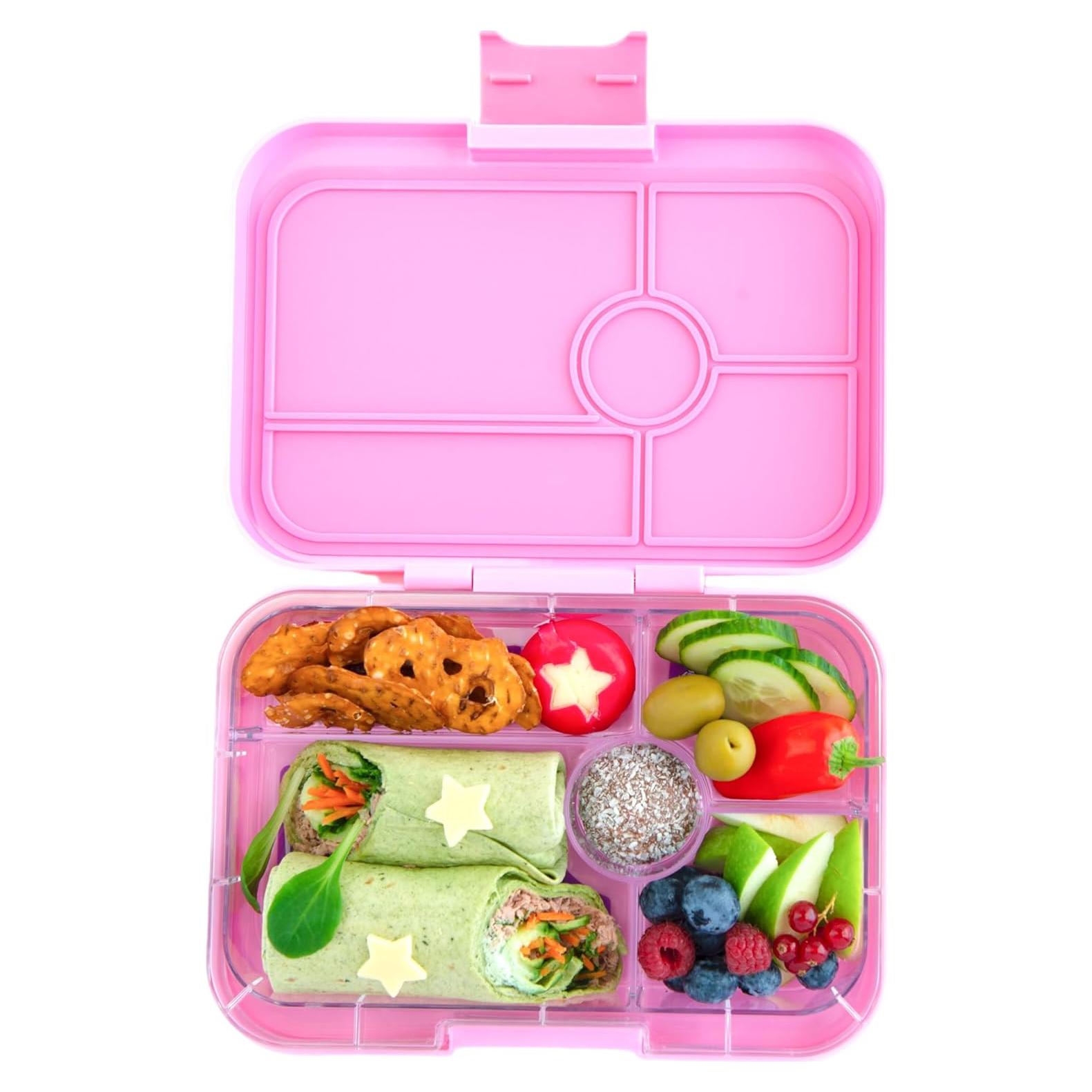 Yumbox Tapas Fugas Caja Almuerzo Grande Rosa Capri 5 Compartimentos