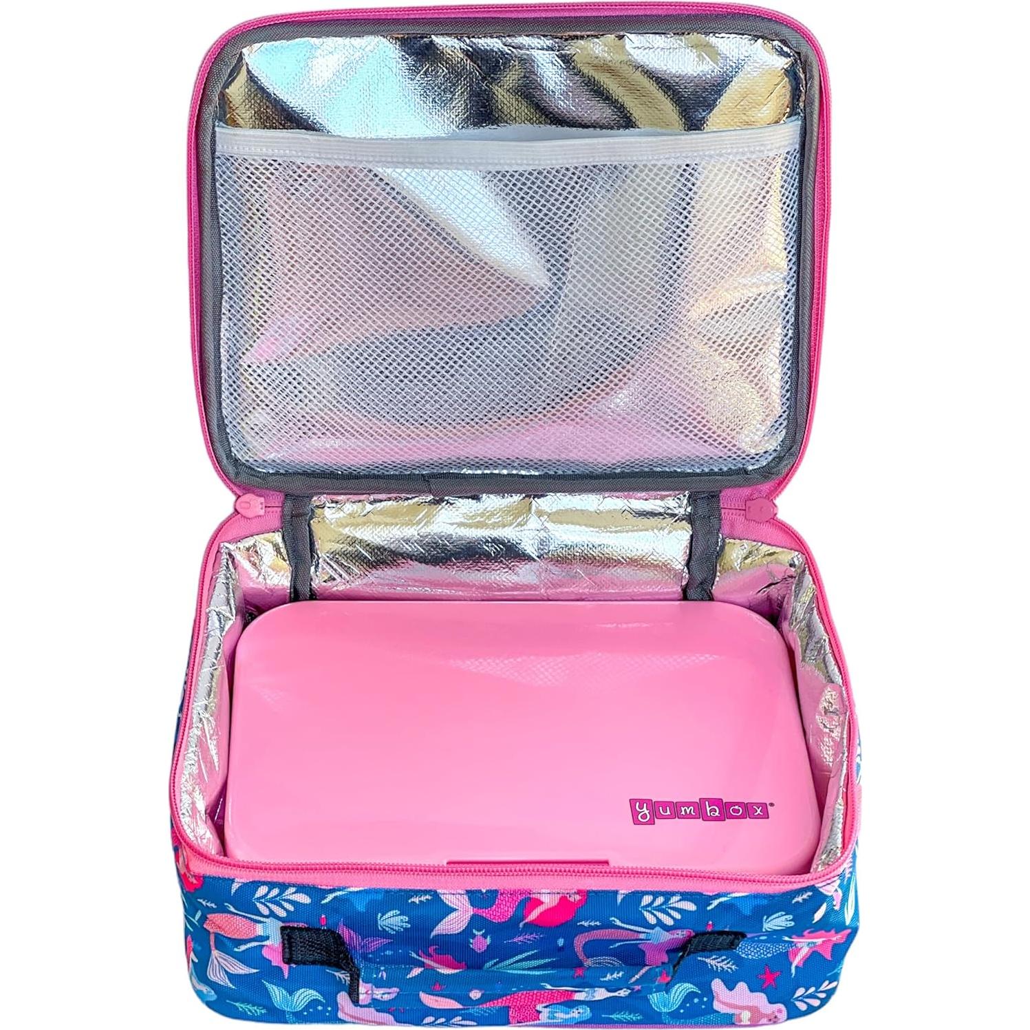 Yumbox Tapas Fugas Caja Almuerzo Grande Rosa Capri 5 Compartimentos