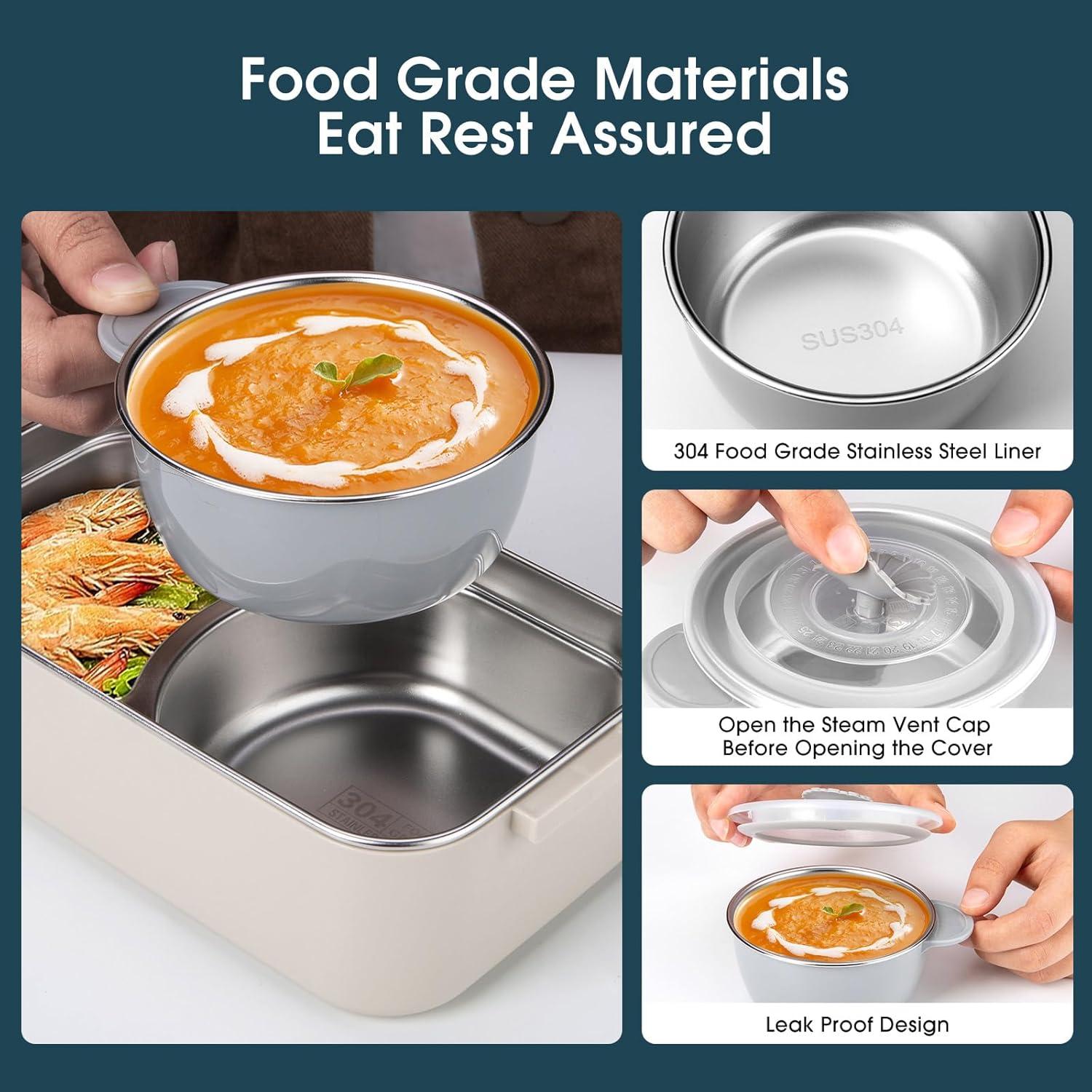 Caja Bento Almuerzo Reabulun 2 Capas Acero Inoxidable 2L