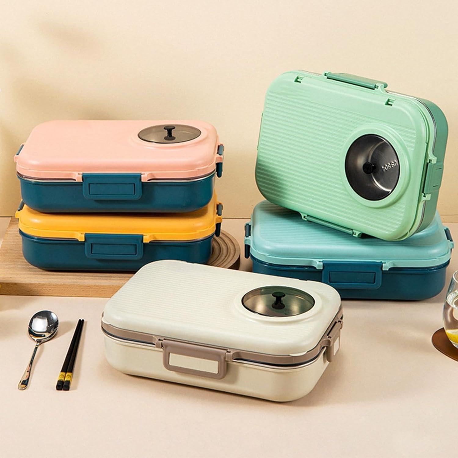 Caja de Almuerzo Bento Ausenzup 1100ml Acero Inoxidable Verde