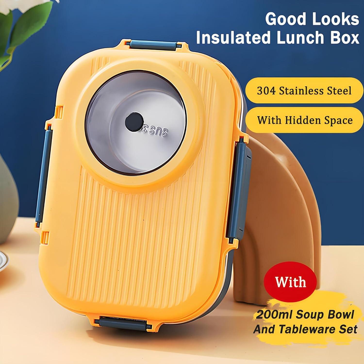 Caja de Almuerzo Bento Ausenzup 1100ml Acero Inoxidable Verde