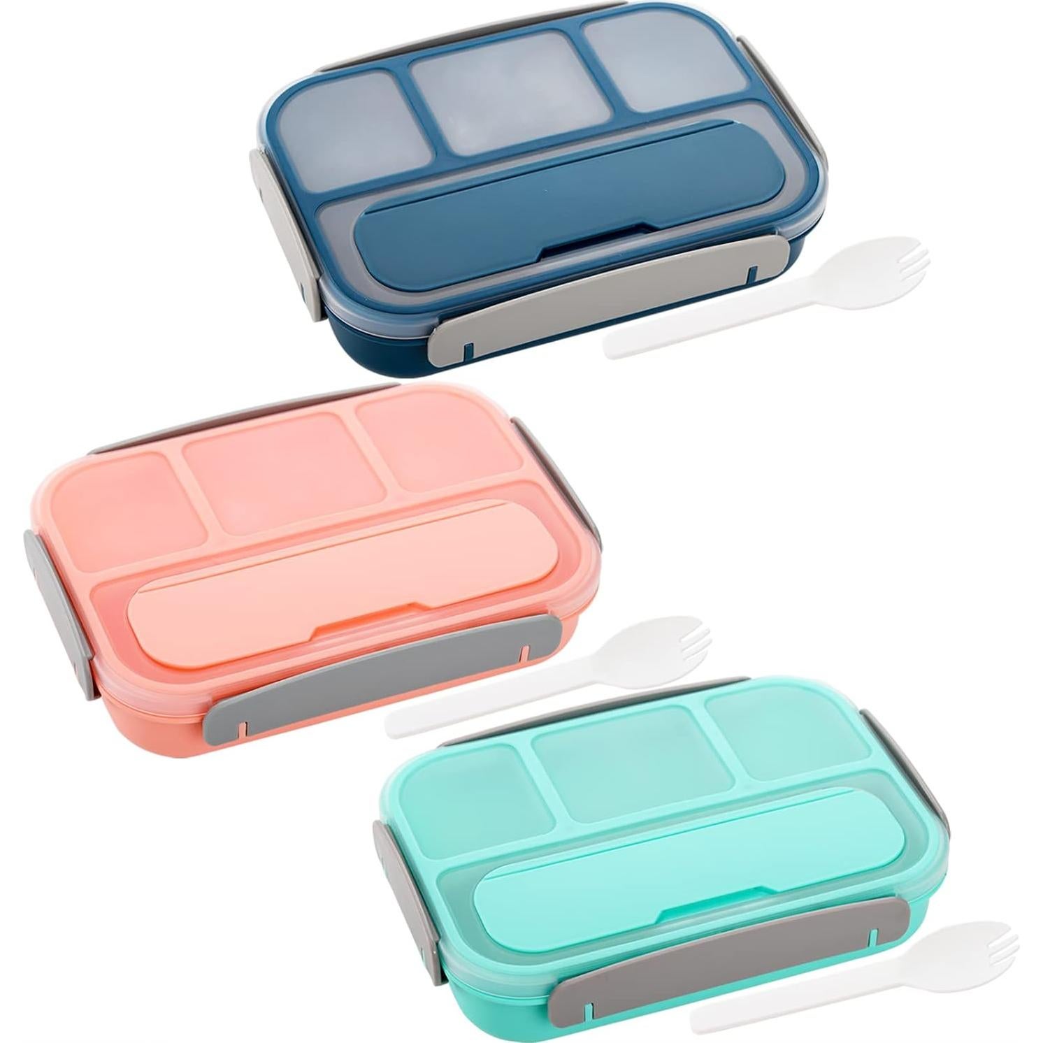 Set de 3 Cajas de Almuerzo Bento Okllen 1.01L a Prueba de Fugas